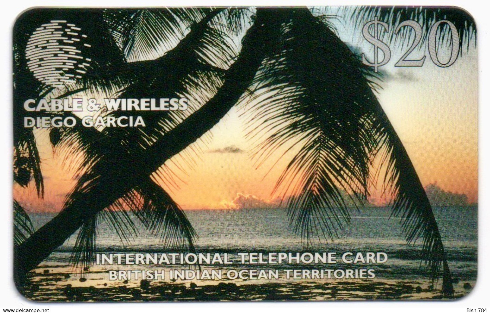 Diego Garcia - Palm Trees & Sunset $20 - DG11 - Diego-Garcia