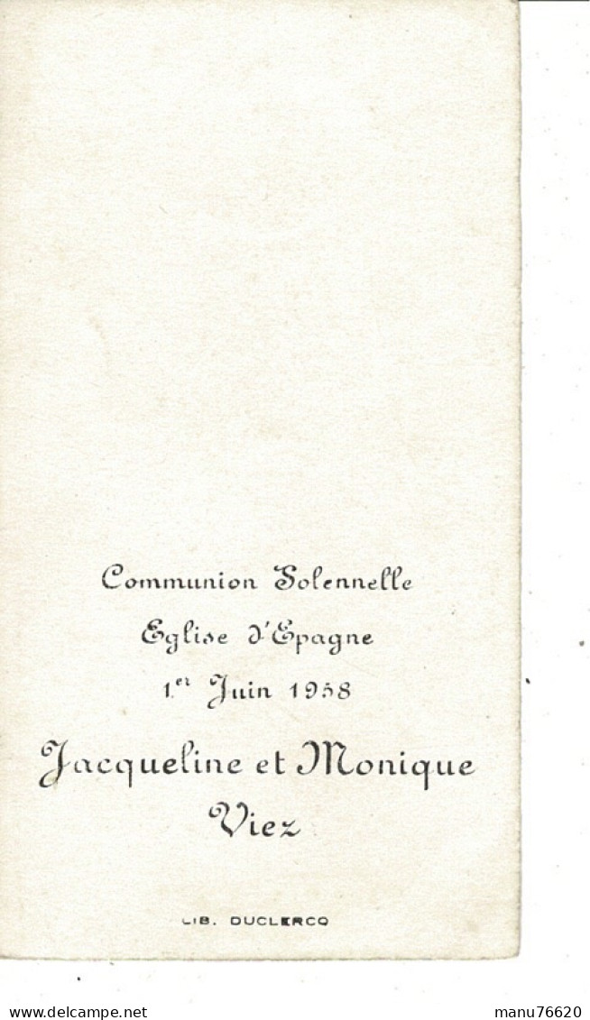 IMAGE RELIGIEUSE - CANIVET : Jacqueline & Monique V...? Epagne - Somme - France . - Religione & Esoterismo