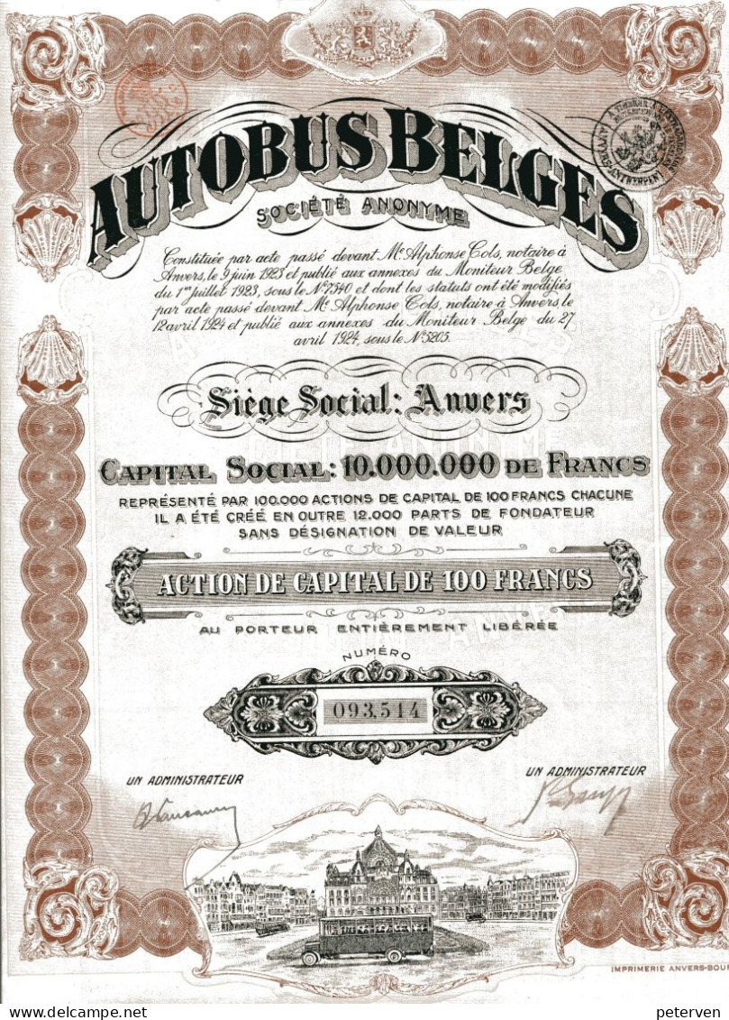 AUTOBUS BELGES (Vignette St.Niklaas) - Automobile