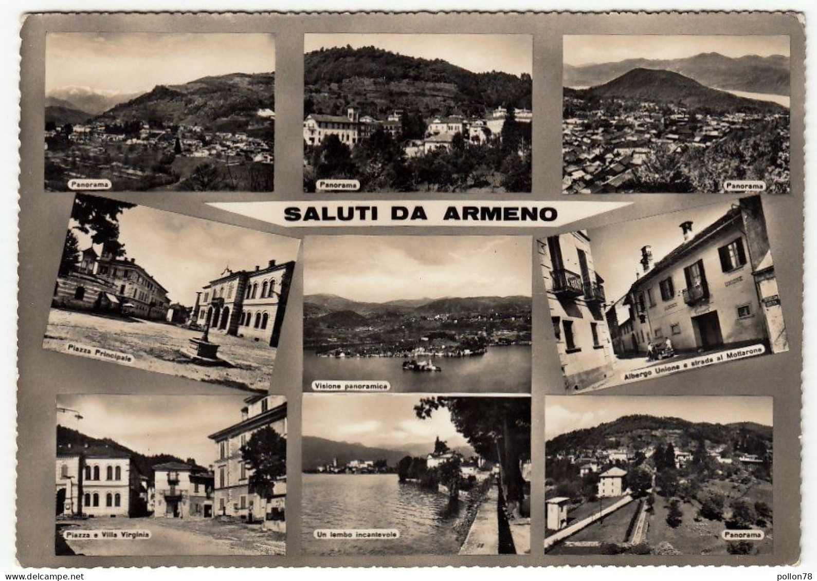 LAGO D'ORTA - SALUTI DA ARMENO - NOVARA - 1962 - VEDUTE - Novara
