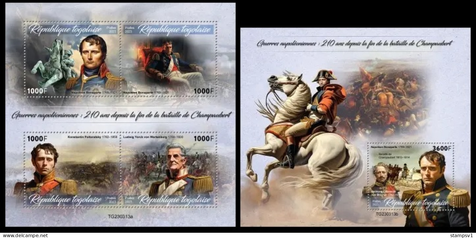 Togo  2023 210th Anniversaryof The Battle Of Champaubert. (313) OFFICIAL ISSUE - Otros & Sin Clasificación