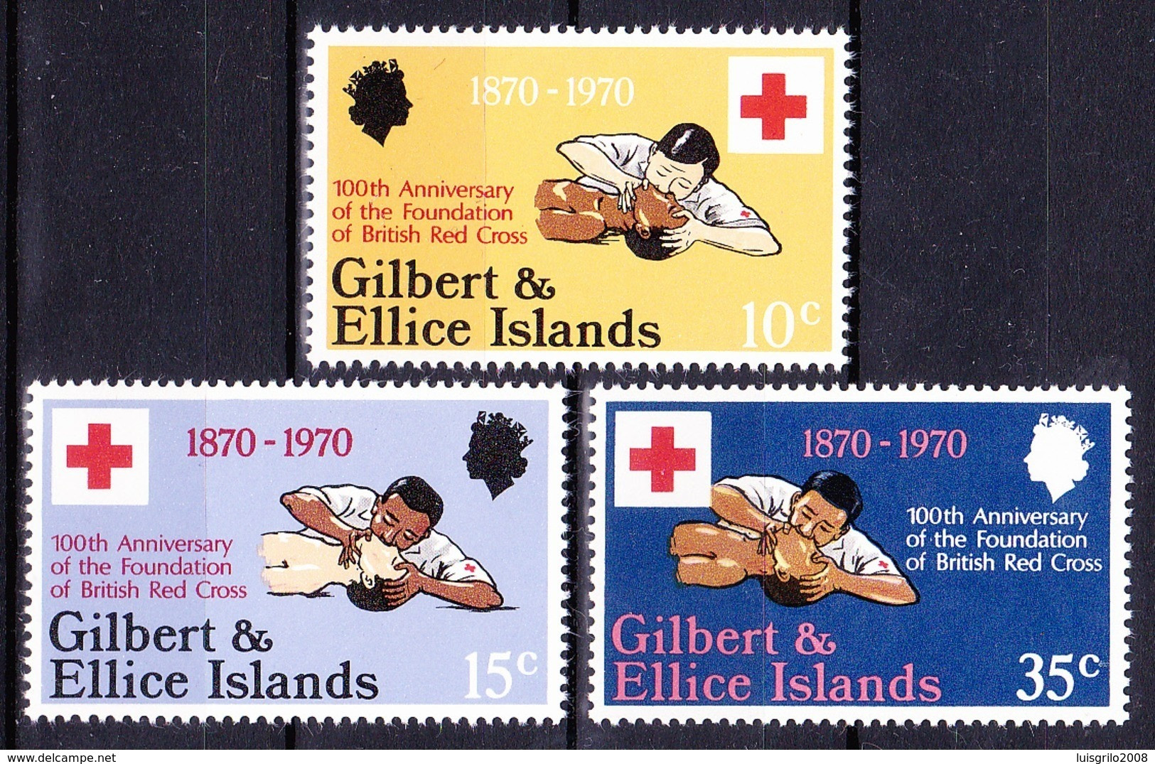 RED CROSS / CROIX ROUGE - Gilbert & Ellice Islands / 1970,100 Th Aniversary Of The Foundation Of British Red Cross - MNH - Îles Gilbert Et Ellice (...-1979)