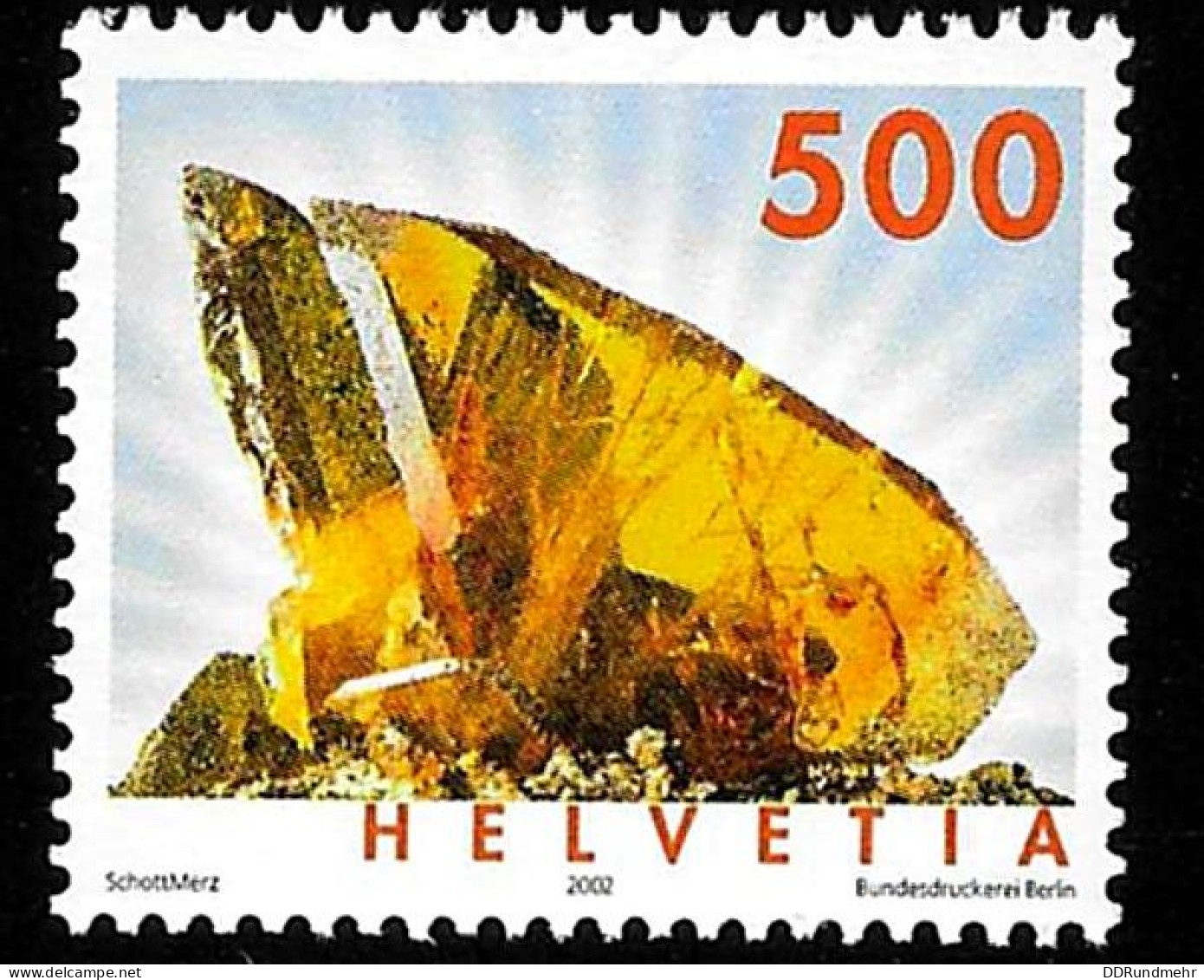 2002 Minerals   Michel CH 1809IA Stamp Number CH 1131 Yvert Et Tellier CH 1733 Stanley Gibbons CH 1525 Xx MNH - Neufs