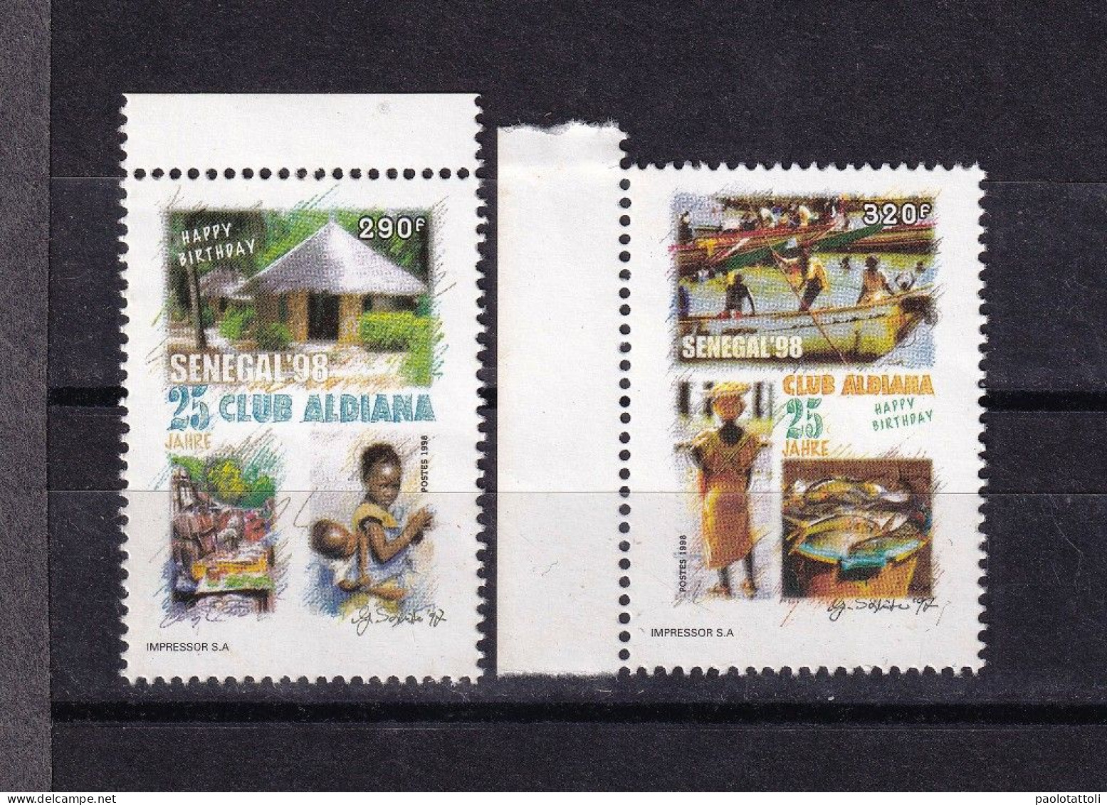 Senegal. 1998- Club Aldiana, 25 Jahre. Full Issue. NewNH - Senegal (1960-...)