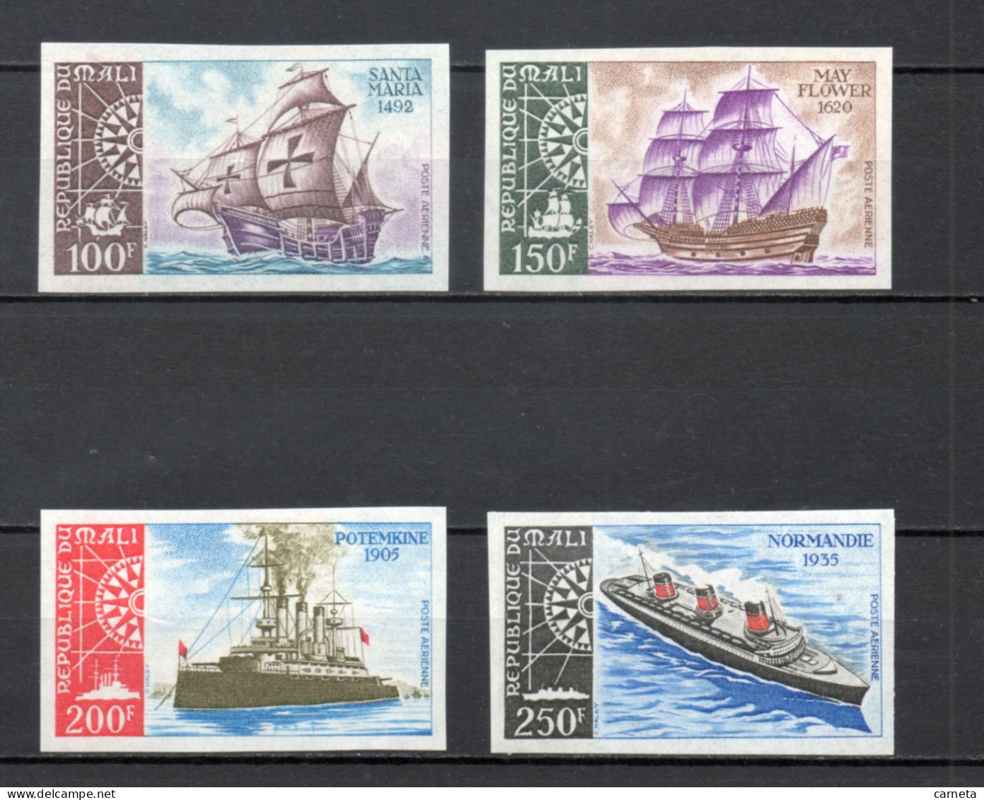 MALI  PA  N° 123 à 126   NON DENTELES    NEUFS SANS CHARNIERE  COTE ? €    BATEAUX - Mali (1959-...)