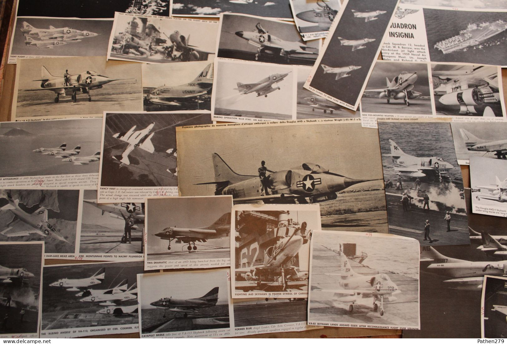 Lot De 339g D'anciennes Coupures De Presse Et Photo De L'aéronef Américain Douglas A-4 "Skyhawk" - Aviación