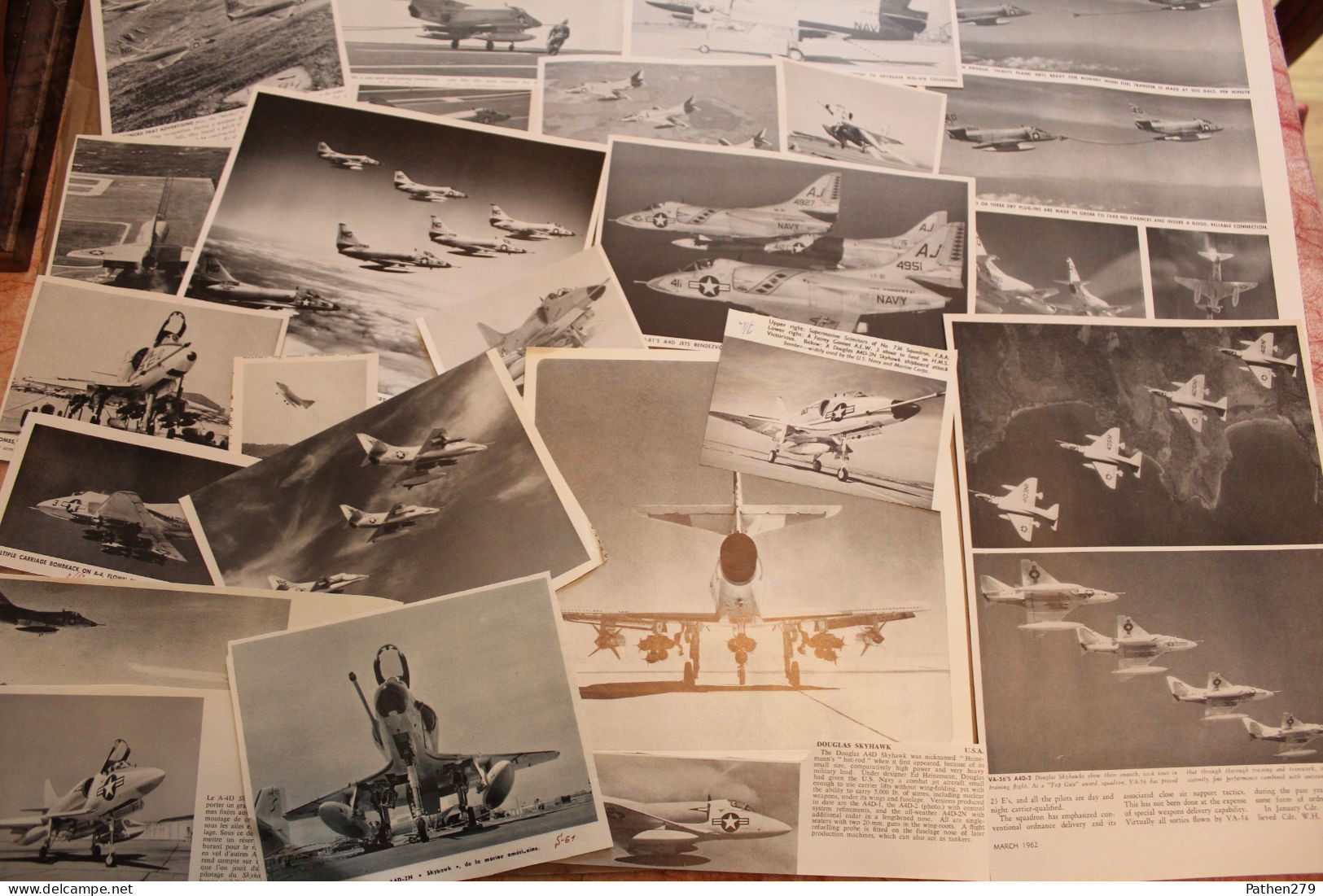 Lot De 339g D'anciennes Coupures De Presse Et Photo De L'aéronef Américain Douglas A-4 "Skyhawk" - Aviación