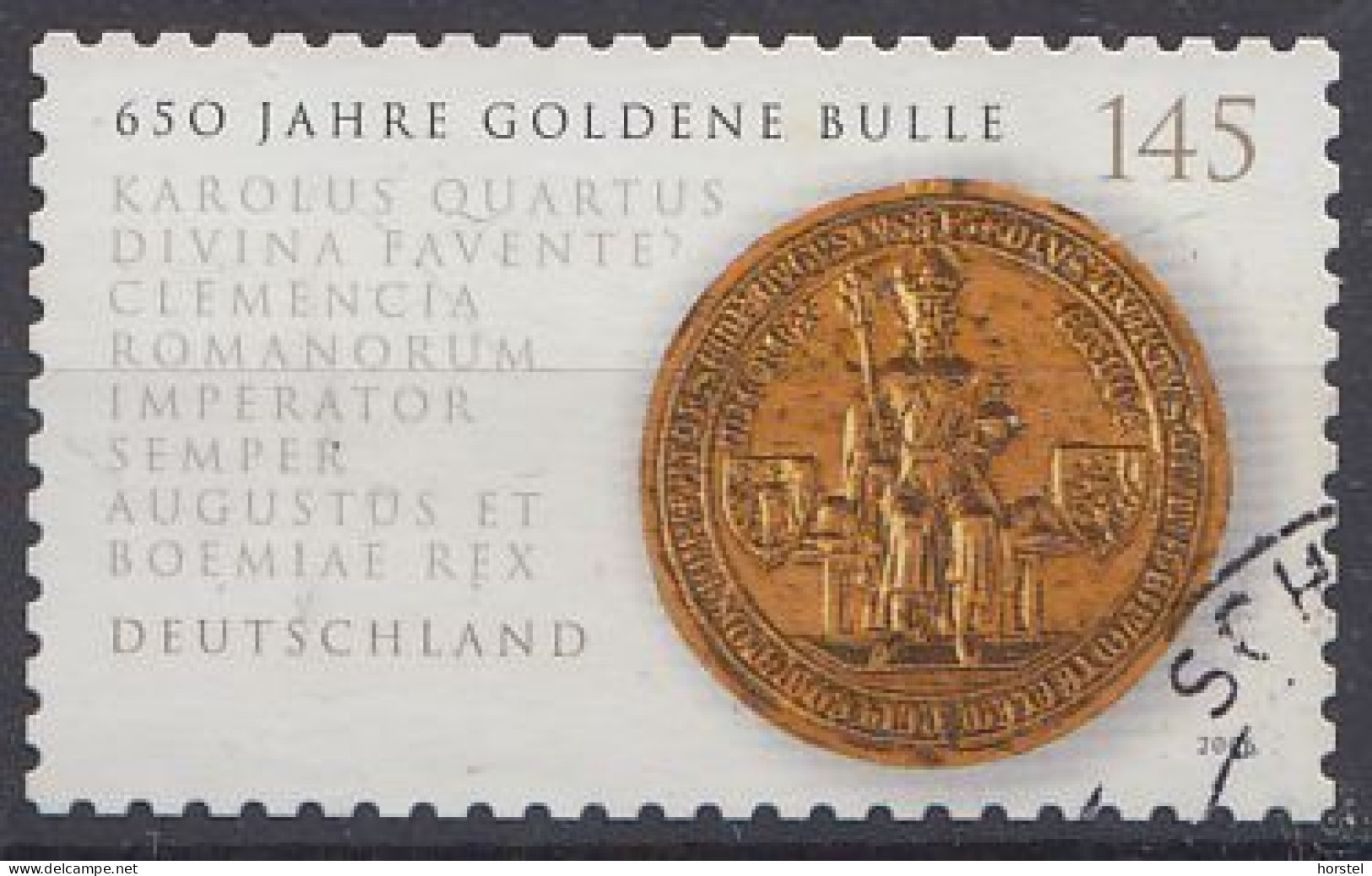 Deutschland Mi.Nr.2516  650 Jahre Goldener Bulle - Goldsiegel ( Selbstklebend) - Used Stamps