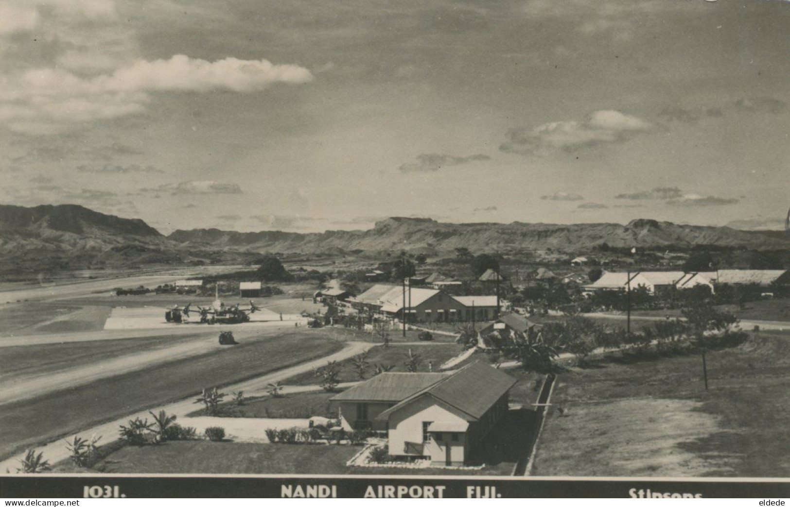 Real Photo Nandi Airport Fiji  Four Engine Airplane On Tarmac - Fiji