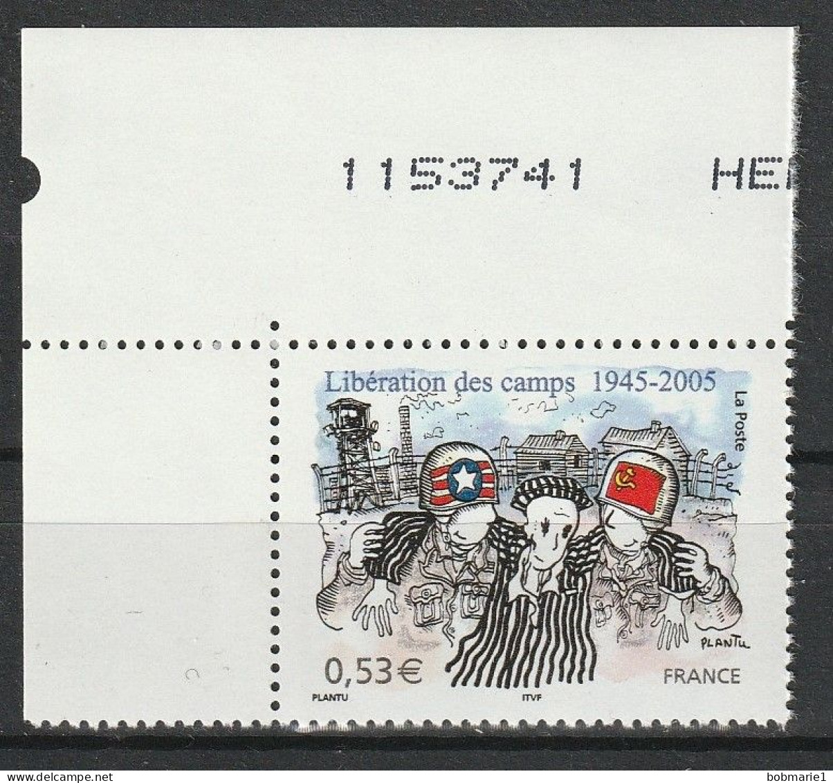 60ème Anniversaire De La Libération Des Camps, Dessin De Plantu Timbre Neuf** 2005 N° 3781 - Unused Stamps