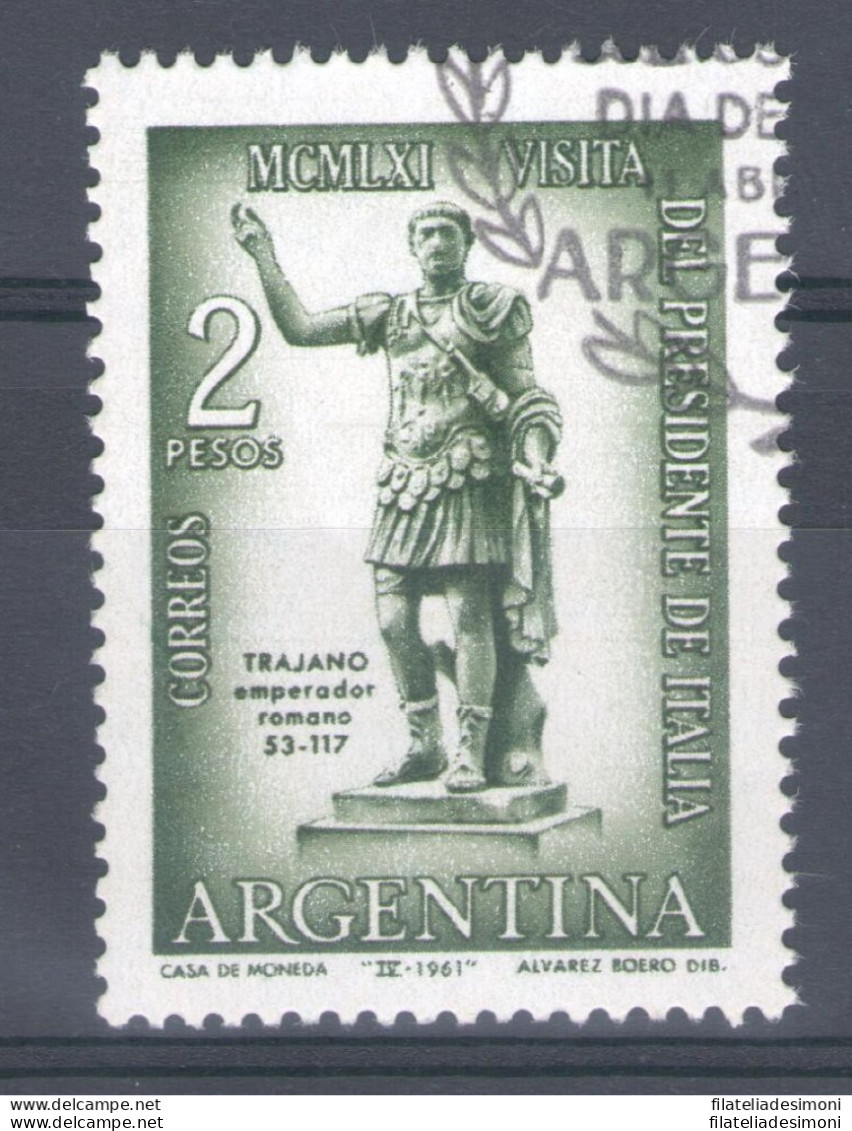 1961 Argentina Visita Del Presidente Gronchi Emissione Congiunta 1 Val. Usato Co - Joint Issues