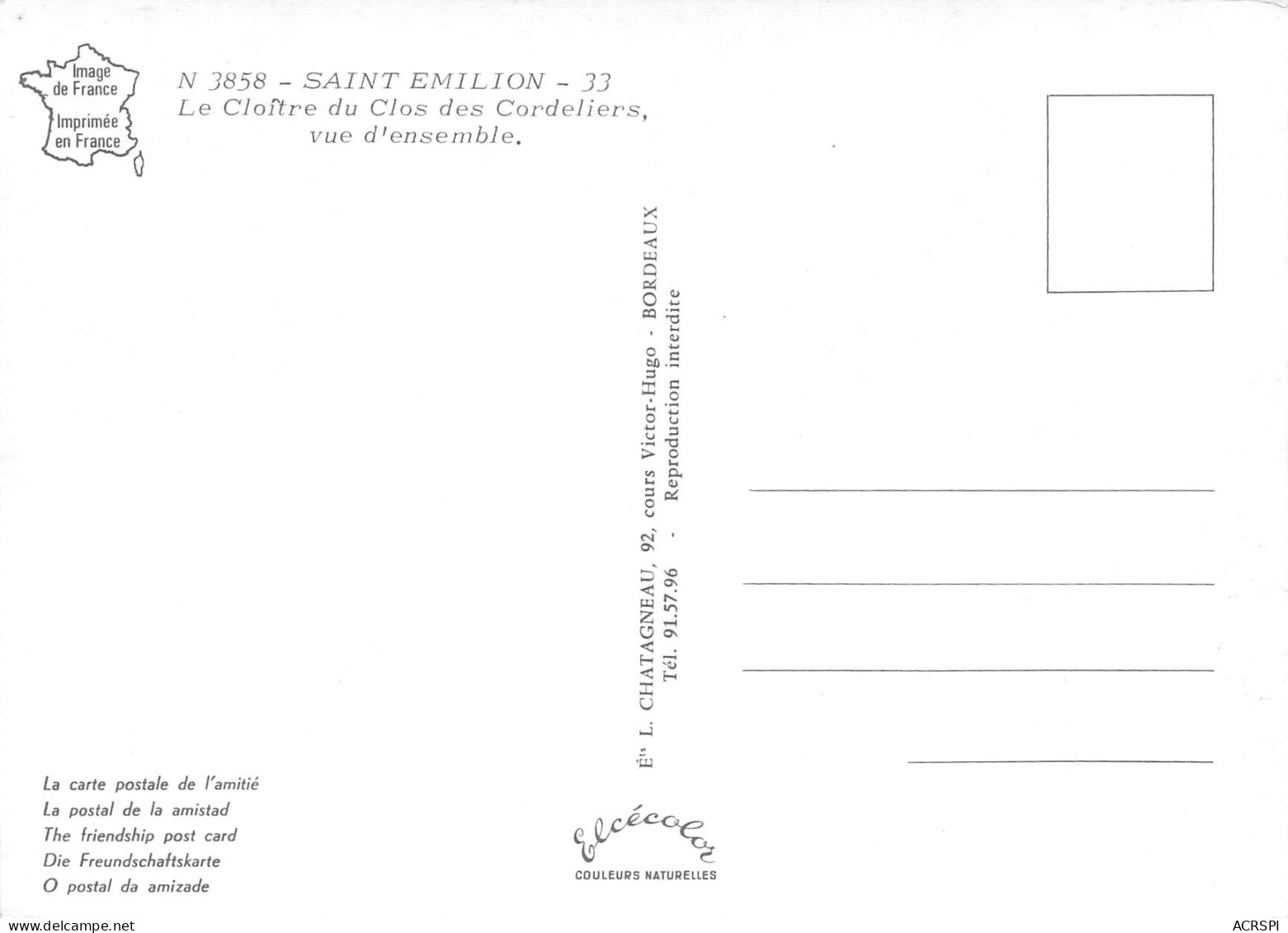 SAINT EMILION  Cloitre Du Clos Des Cordeliers Vue D'ensemble  7 (scan Recto Verso)MG2803 - Saint-Emilion