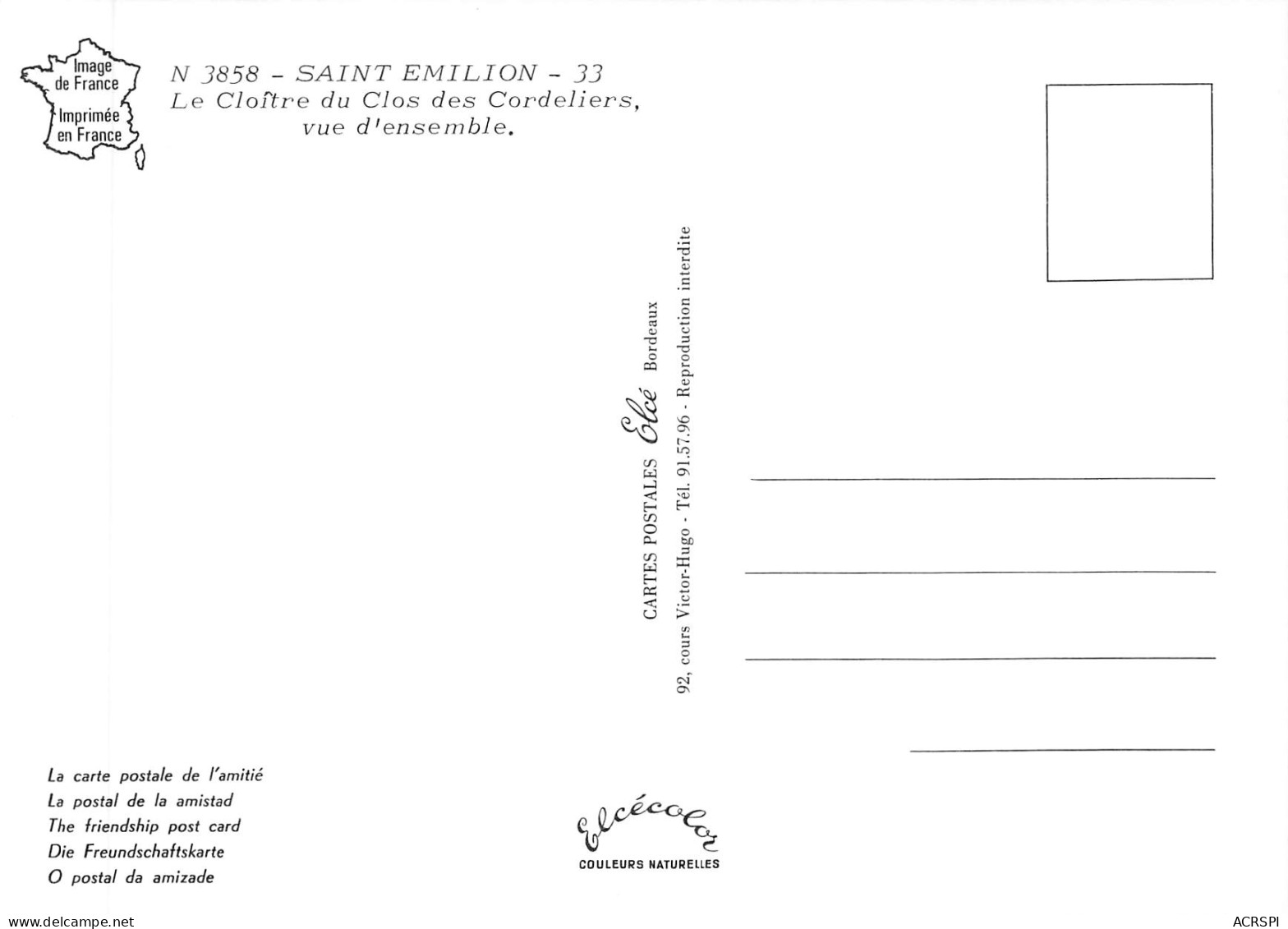 SAINT EMILION  Cloitre Vue D'ensemble  33 (scan Recto Verso)MG2803 - Saint-Emilion