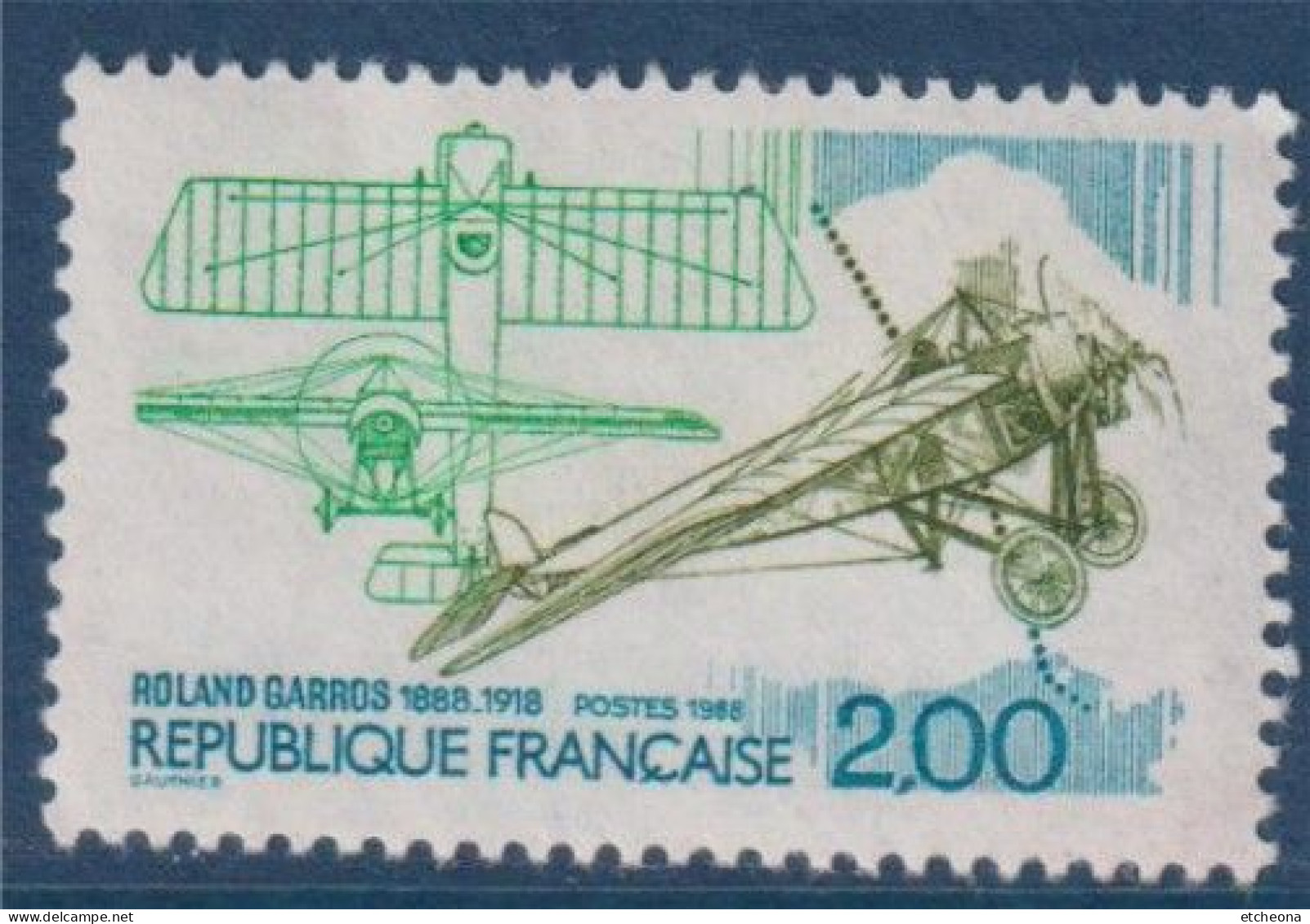 Centenaire De La Naissance De Roland Garros N°2544 Neuf Monoplan D'époque, Vue Et Schémas - Unused Stamps