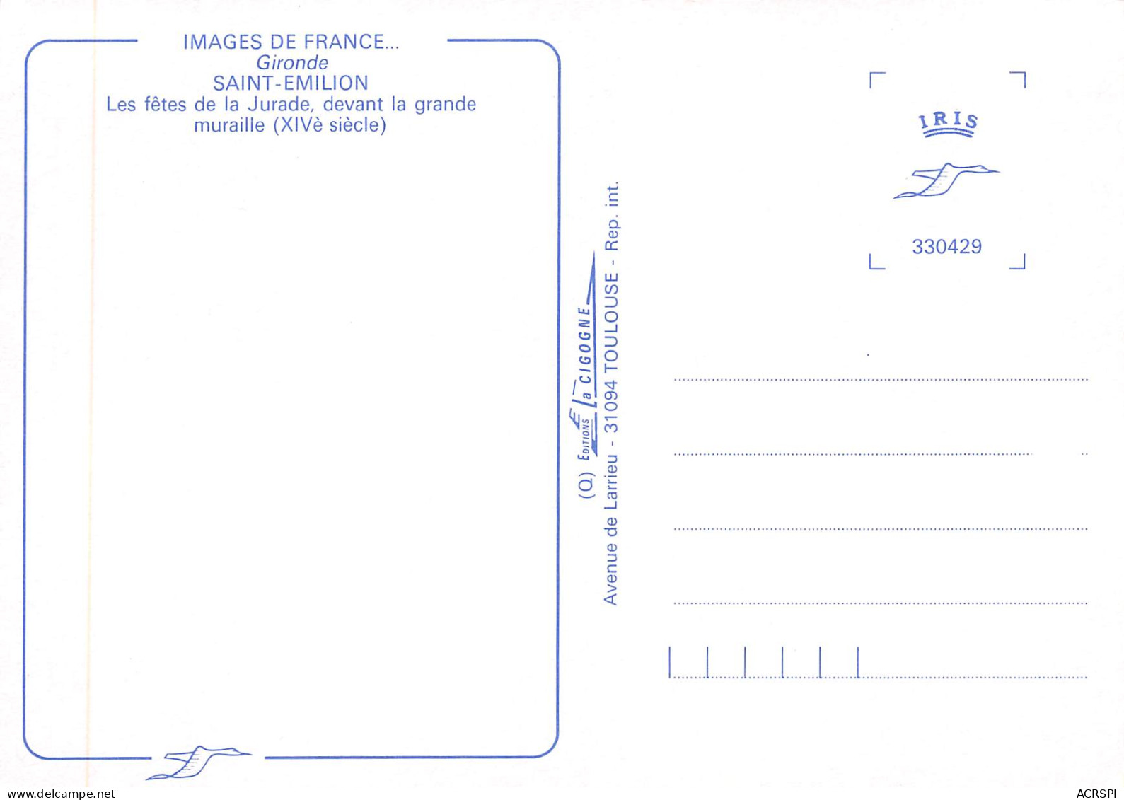 SAINT EMILION JURADE Devant La Grande Muraille  40 (scan Recto Verso)MG2803 - Saint-Emilion