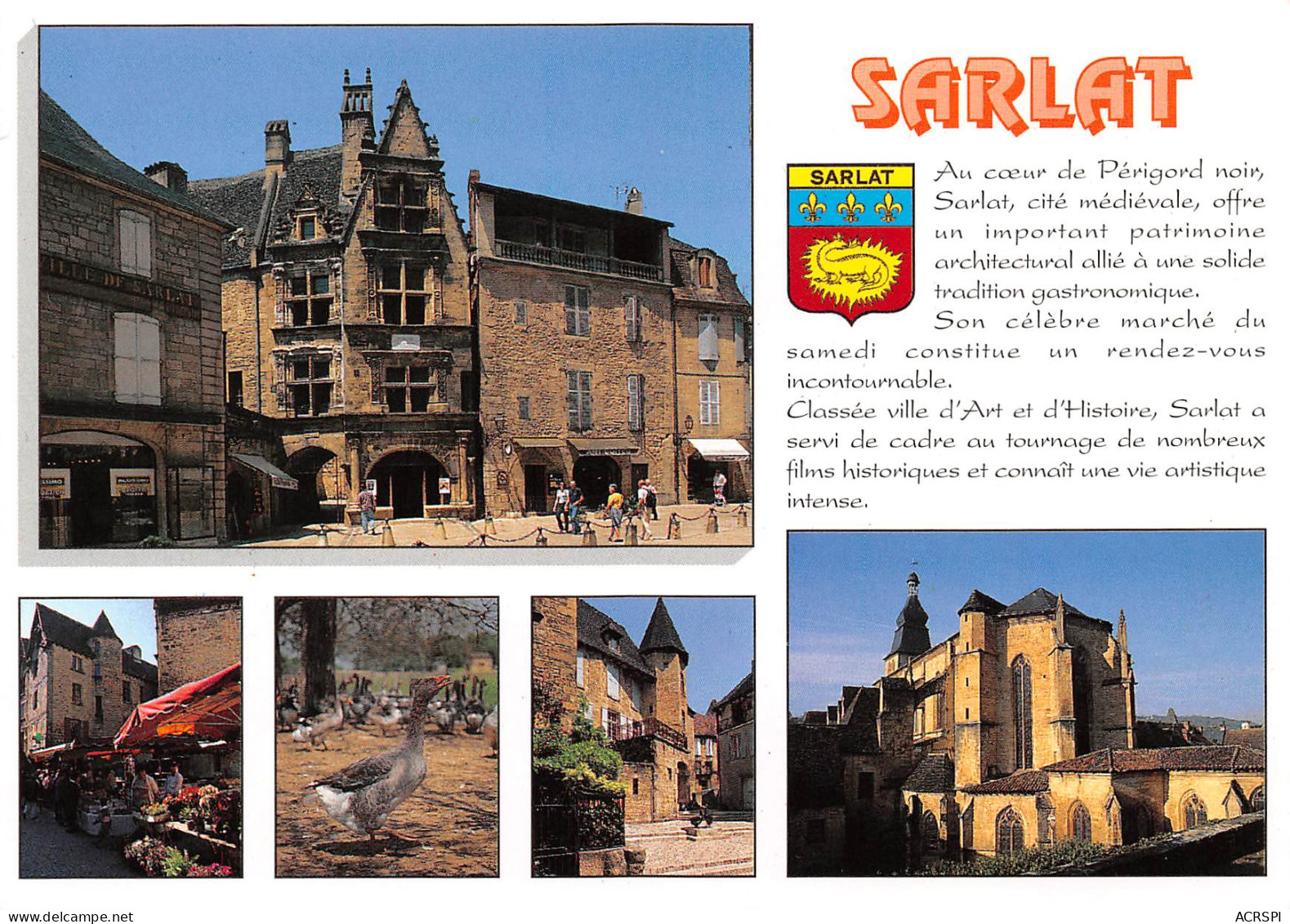 SARLAT 5 Vues  De La Ville   20 (scan Recto Verso)MG2812 - Sarlat La Caneda