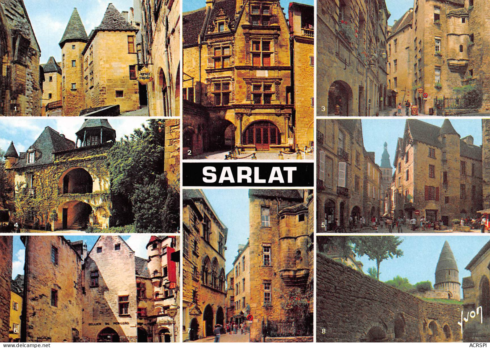 SARLAT  8 Vues De La Cite    10  (scan Recto Verso)MG2828 - Sarlat La Caneda