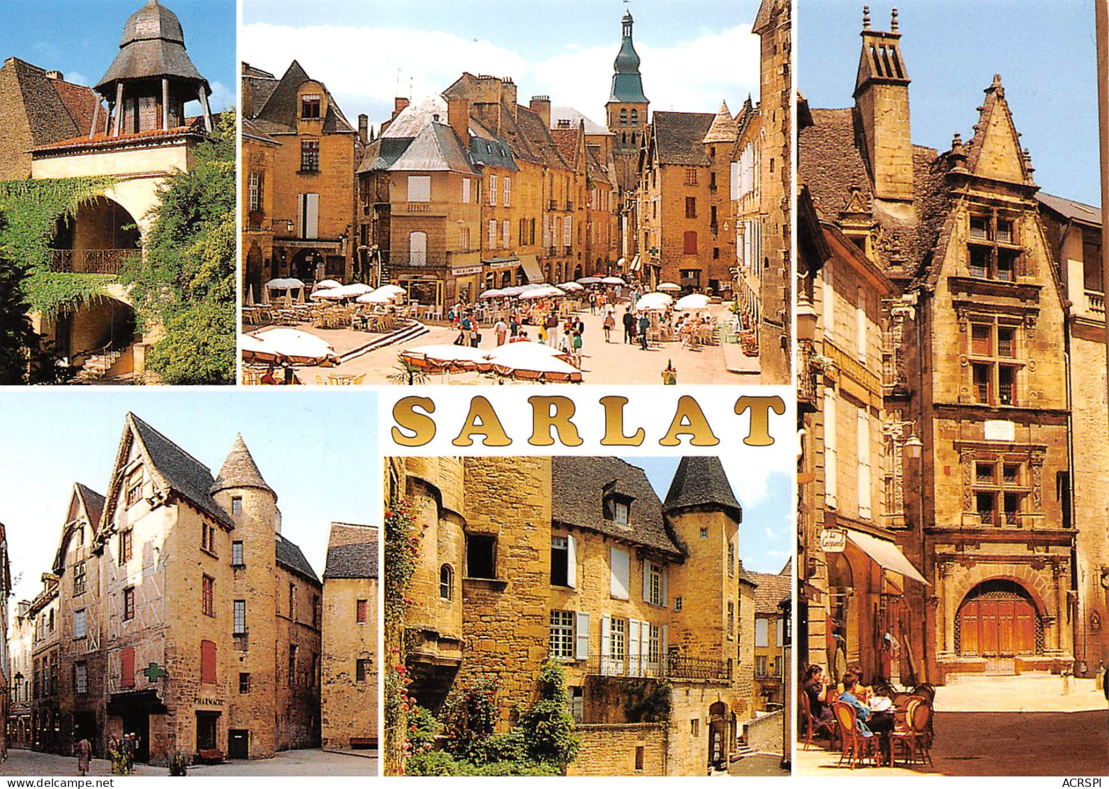 SARLAT Diverses Vues De La Cite Et De Ses Terrasses Sous Le  Soleil   31 (scan Recto Verso)MG2828 - Sarlat La Caneda