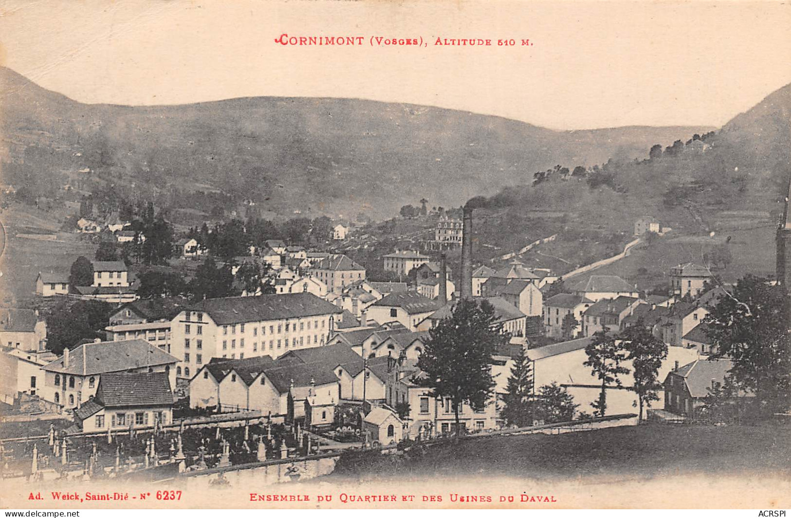 88 CORNIMONT Ensemble Du Quartier Et Des Usines Du Daval   32 (scan Recto Verso)MG2828BIS - Cornimont