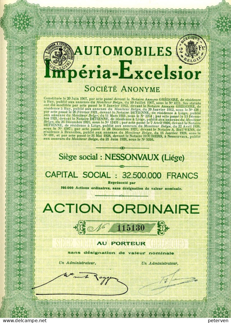 AUTOMOBILES IMPÉRIA-EXCELSIOR - Automobile