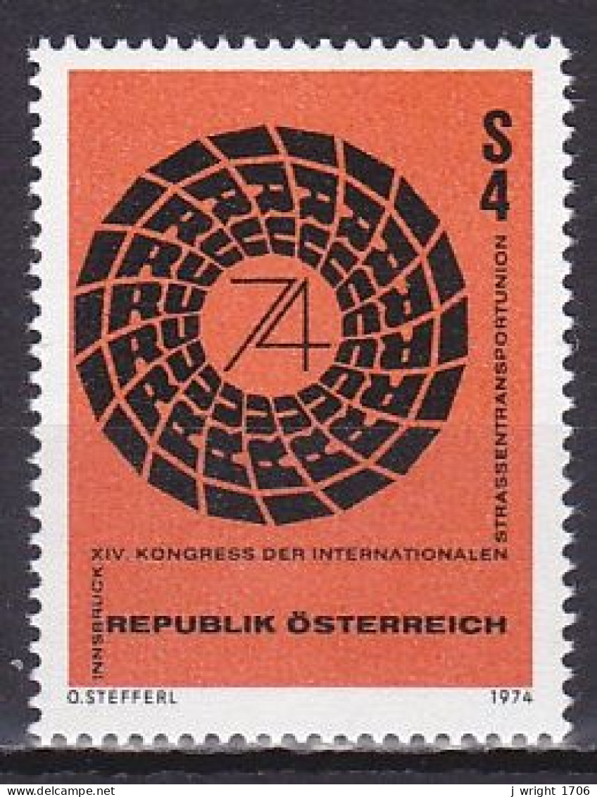 Austria, 1974, International Road Transport Union Cong, 4s, MNH - Neufs