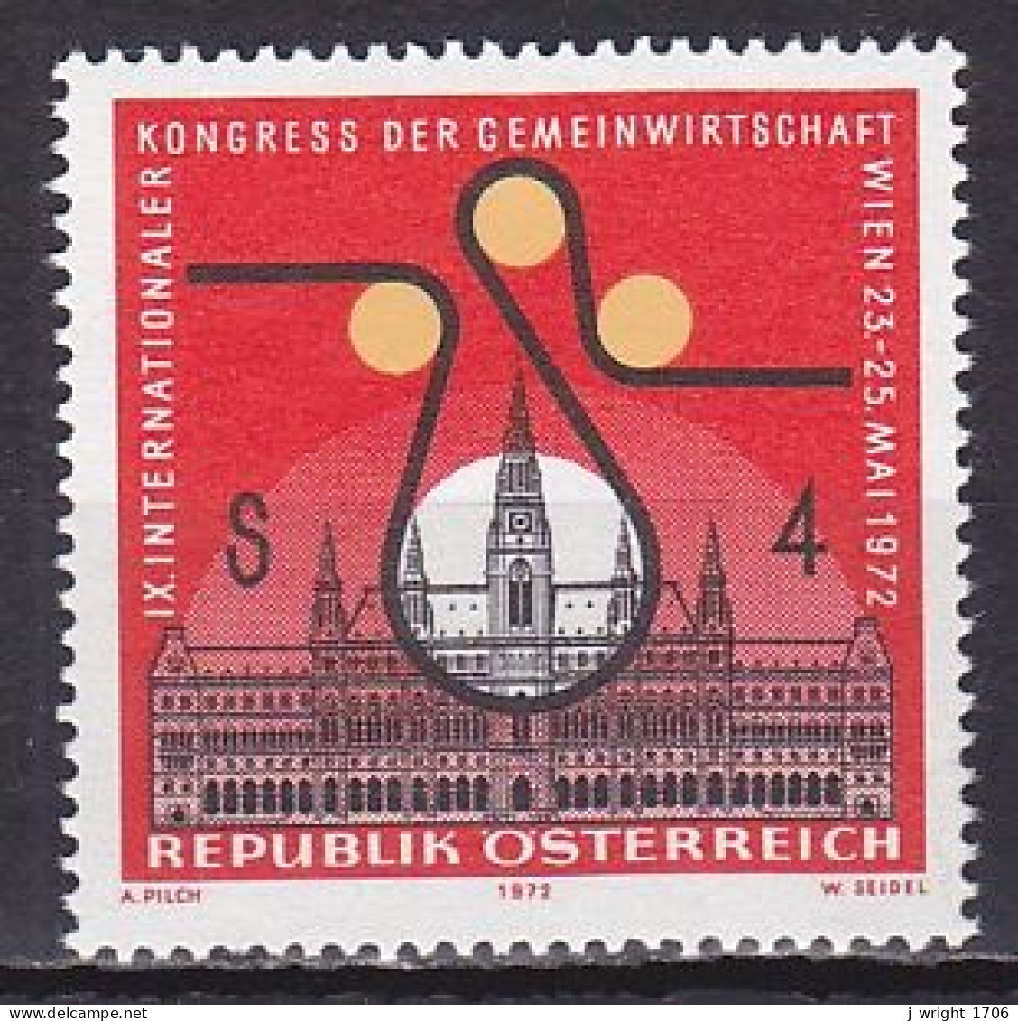 Austria, 1972, Public & Co-operative Economy Cong, 4s, MNH - Nuevos