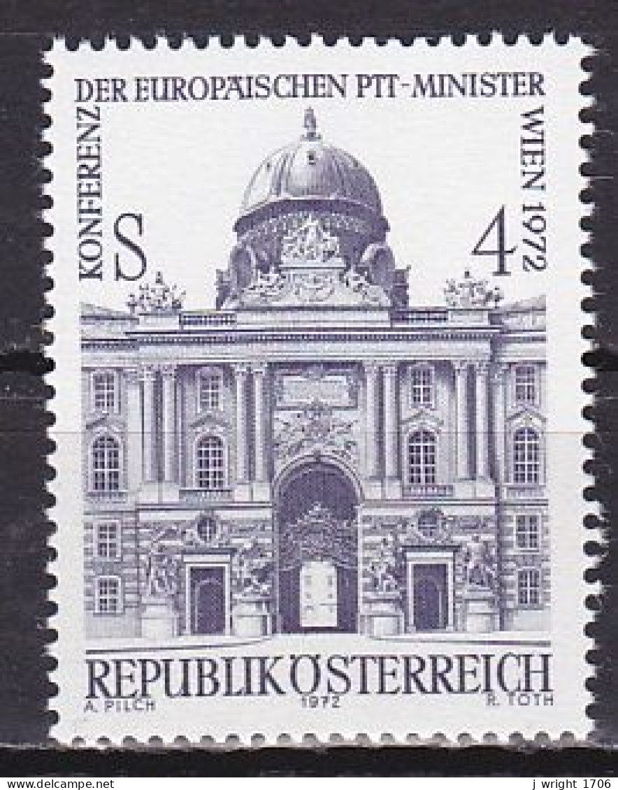 Austria, 1972, European Postal Ministers Conf, 4s, MNH - Unused Stamps