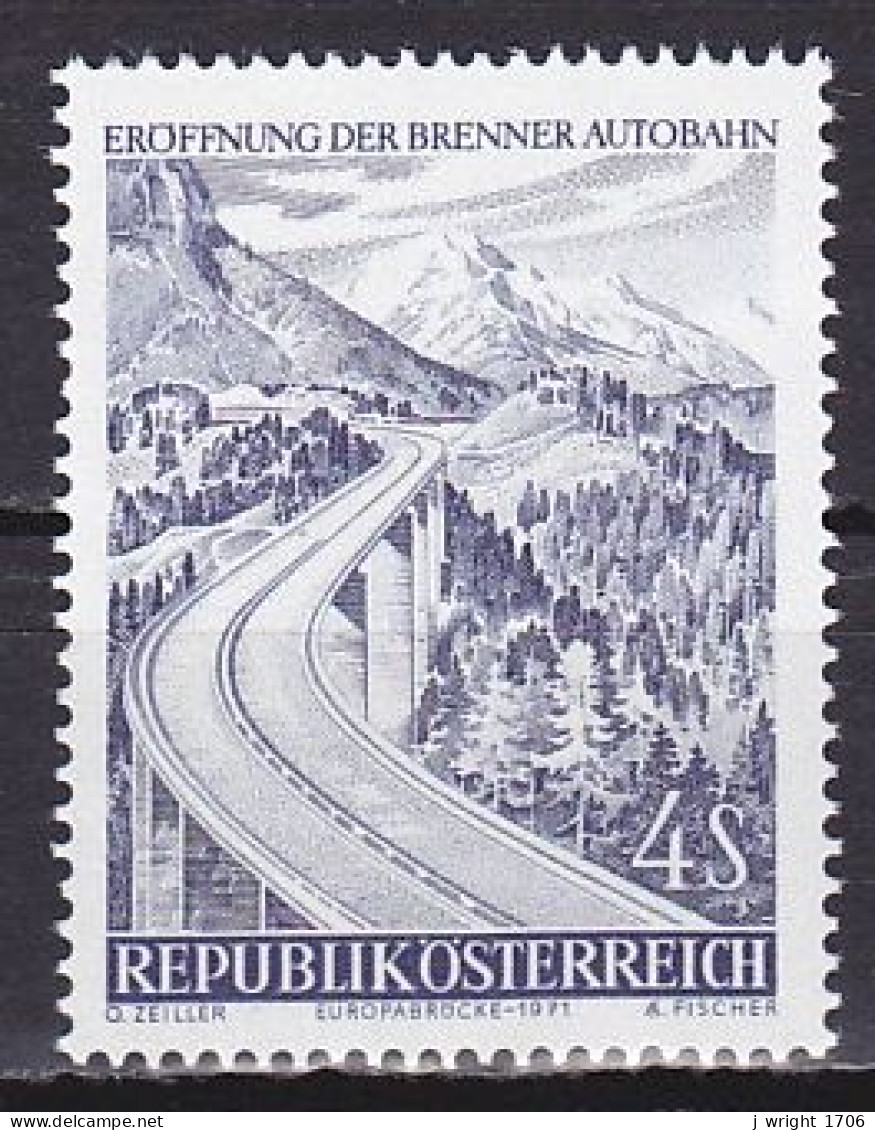 Austria, 1971, Brenner Pass Highway, 4s, MNH - Nuevos