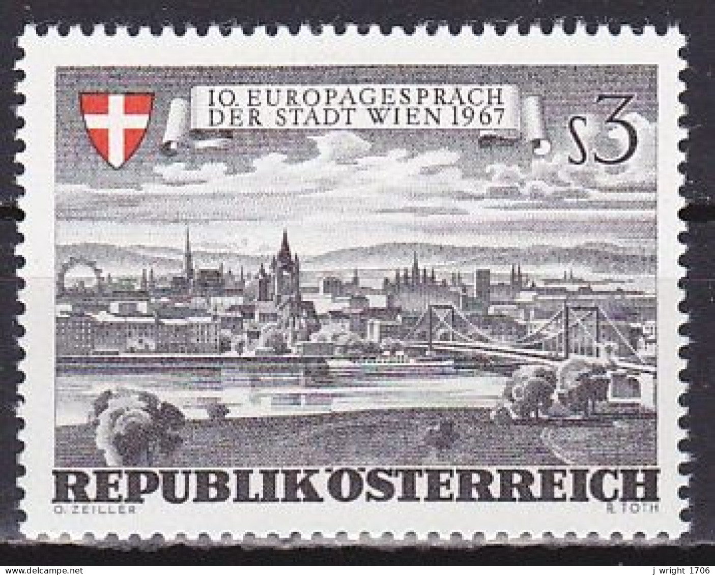 Austria, 1967, 10th European Talks, 3s, MNH - Unused Stamps