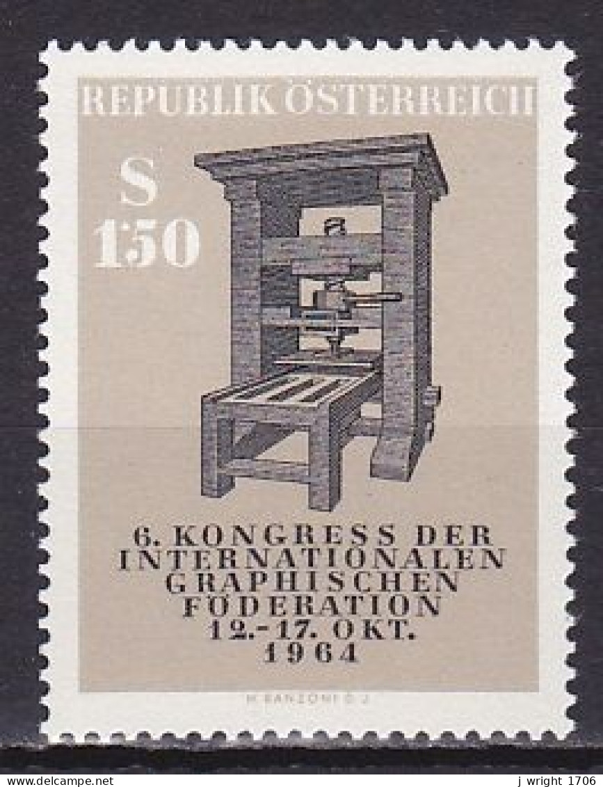 Austria, 1964, International Graphical Federation Cong, 1.50s, MNH - Neufs