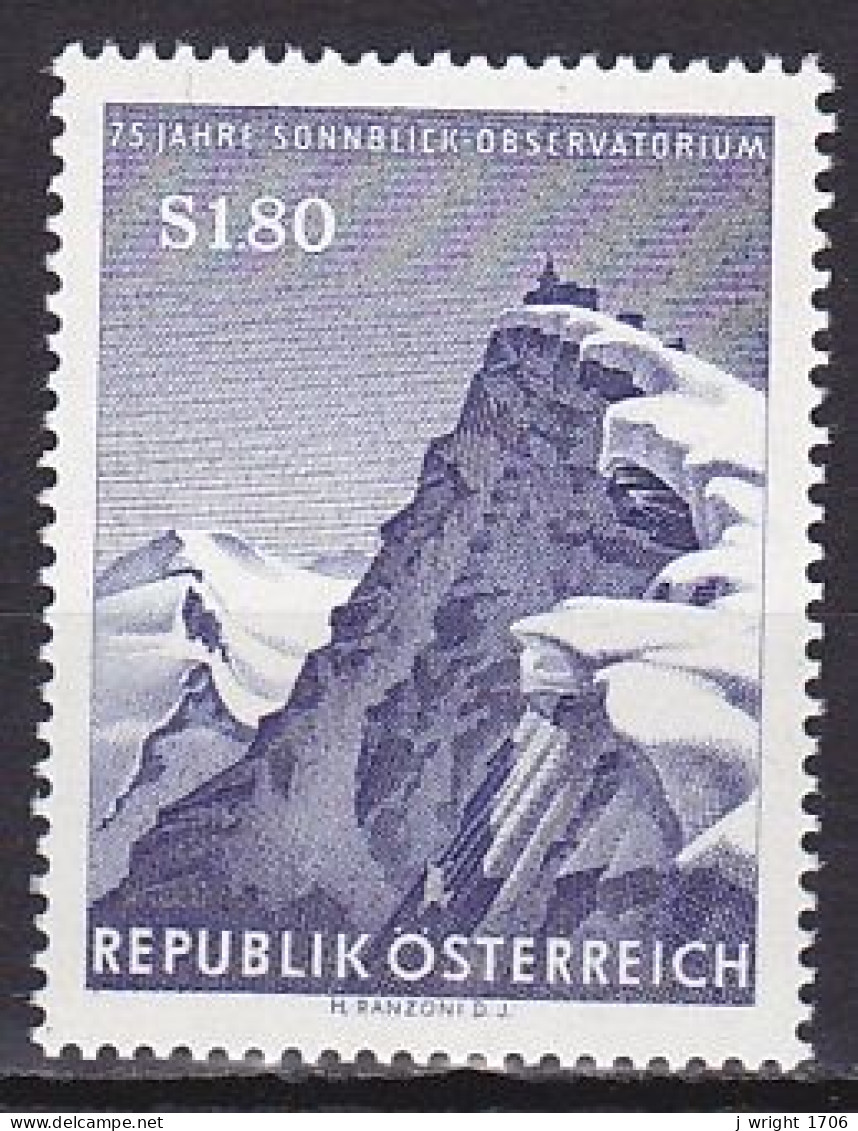Austria, 1961, Sonnblick Meteorological Observatory 75th Anniv, 1.80s, MNH - Unused Stamps
