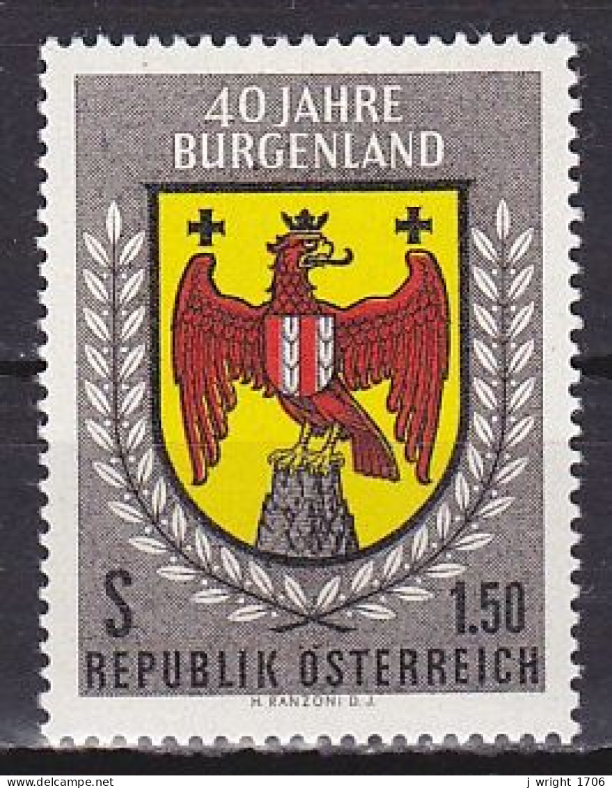 Austria, 1961, Burgenland Part Of Austrian Republic 40th Anniv, 1.50s, MNH - Nuovi