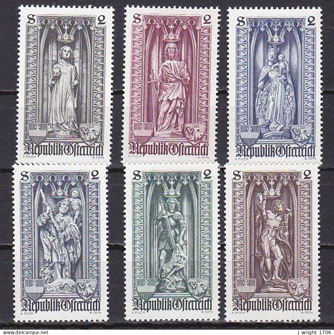 Austria, 1969, Vienna Diocese 500th Anniv, Set, MNH - Unused Stamps