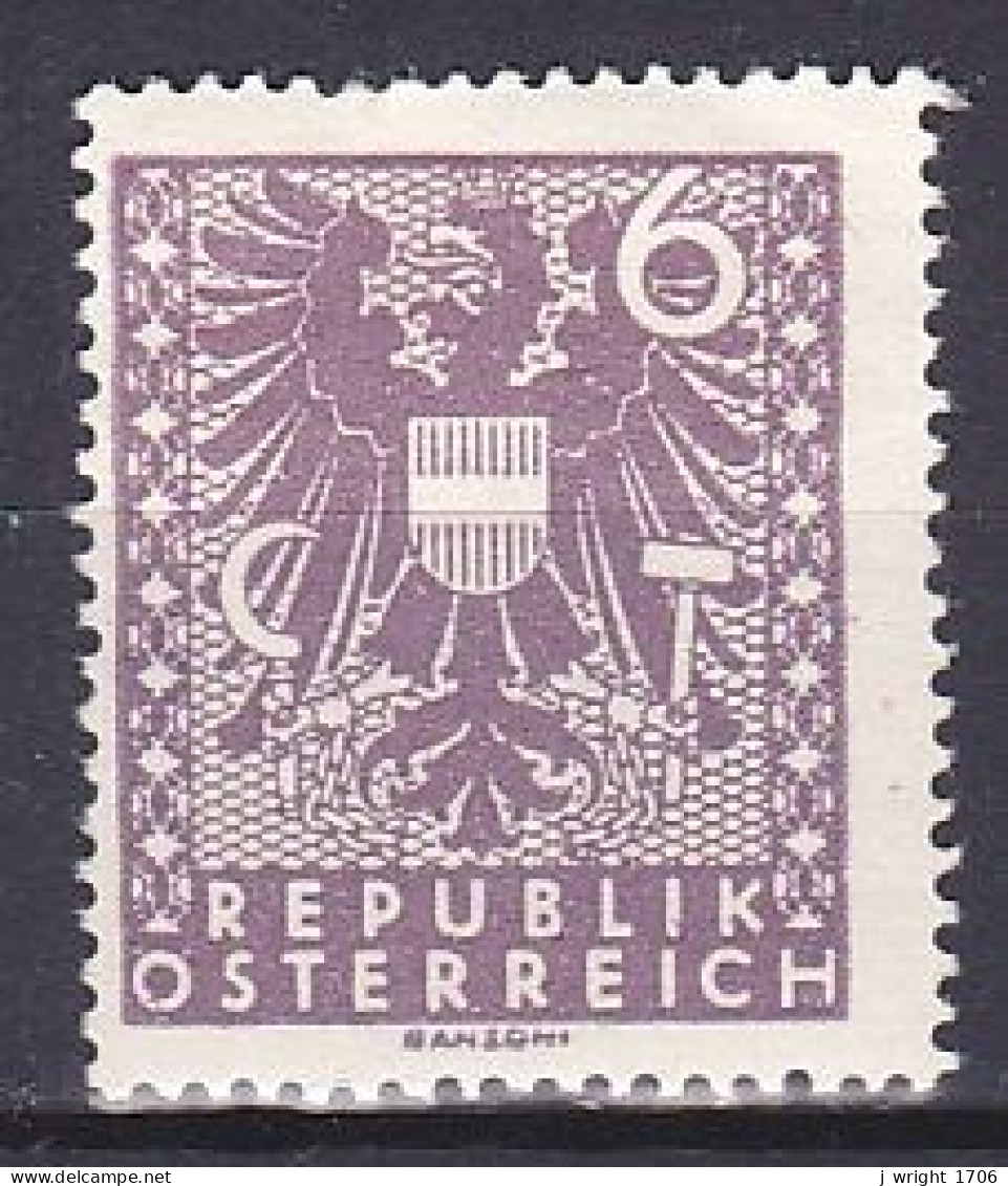 Austria, 1945, Coat Of Arms, 6pf, MH - Nuovi