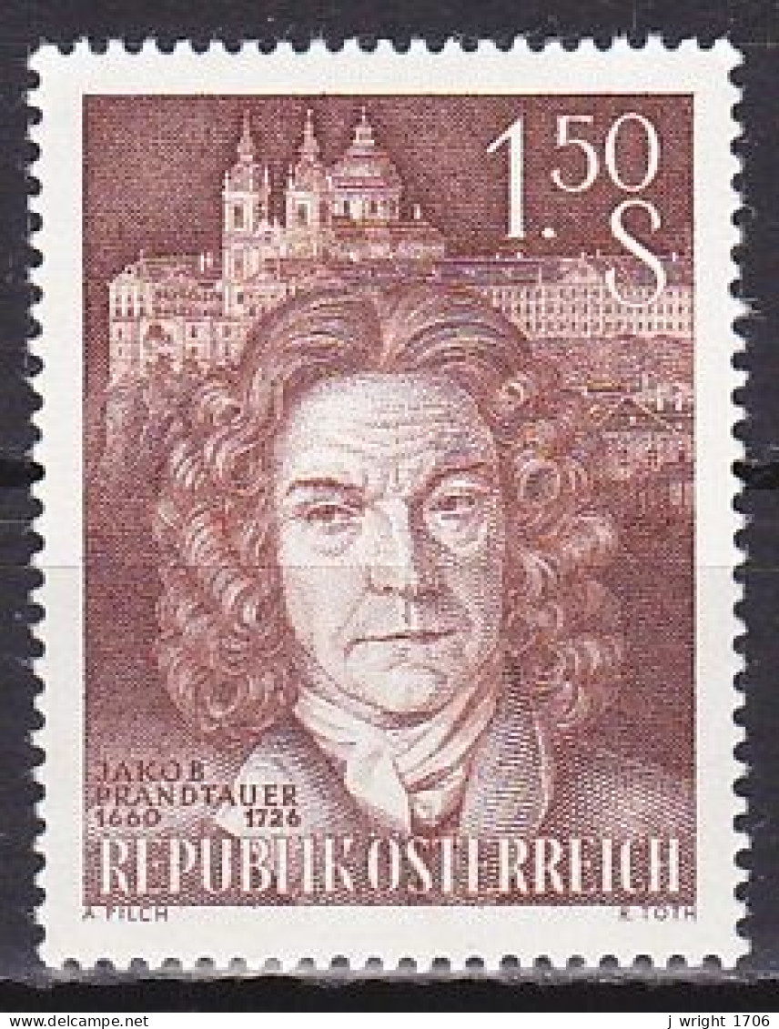 Austria, 1960, Jakob Prandtauer, 1.50s, MH - Unused Stamps