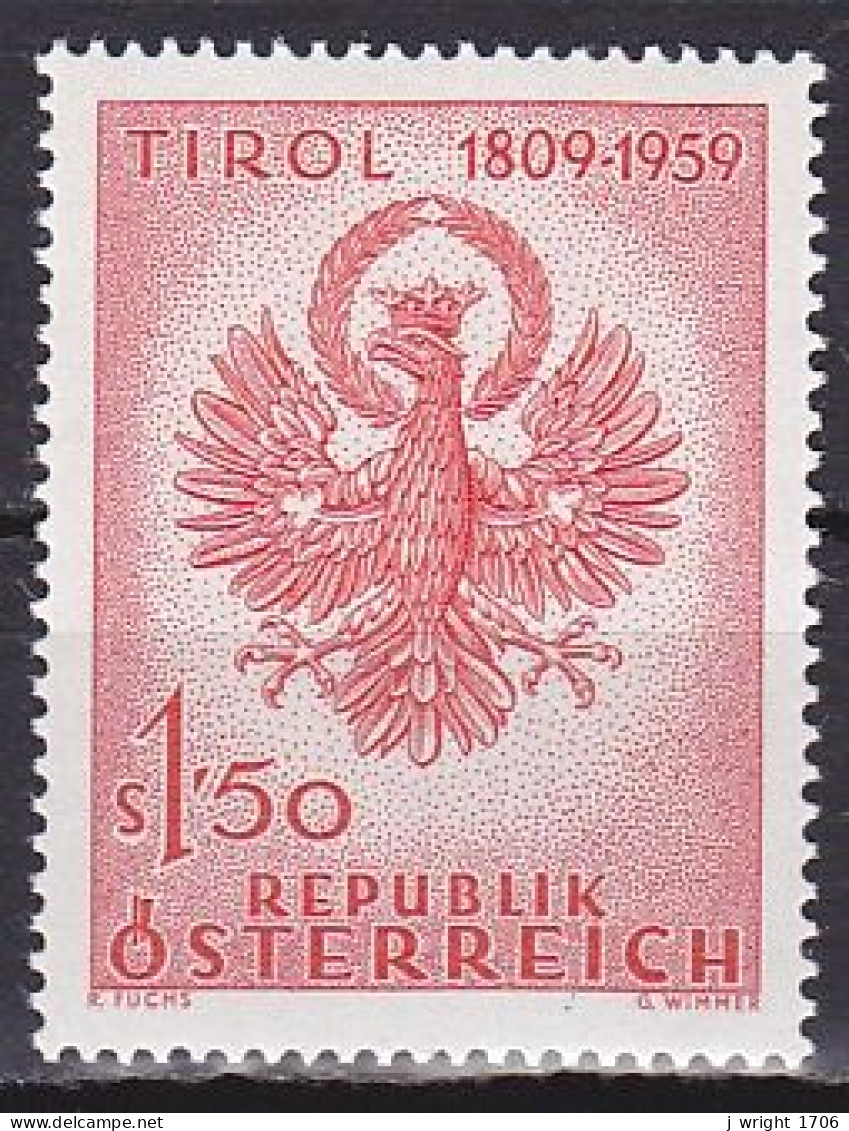 Austria, 1959, Liberation Of Tyrol 150th Anniv, 1.50c, MNH - Ongebruikt