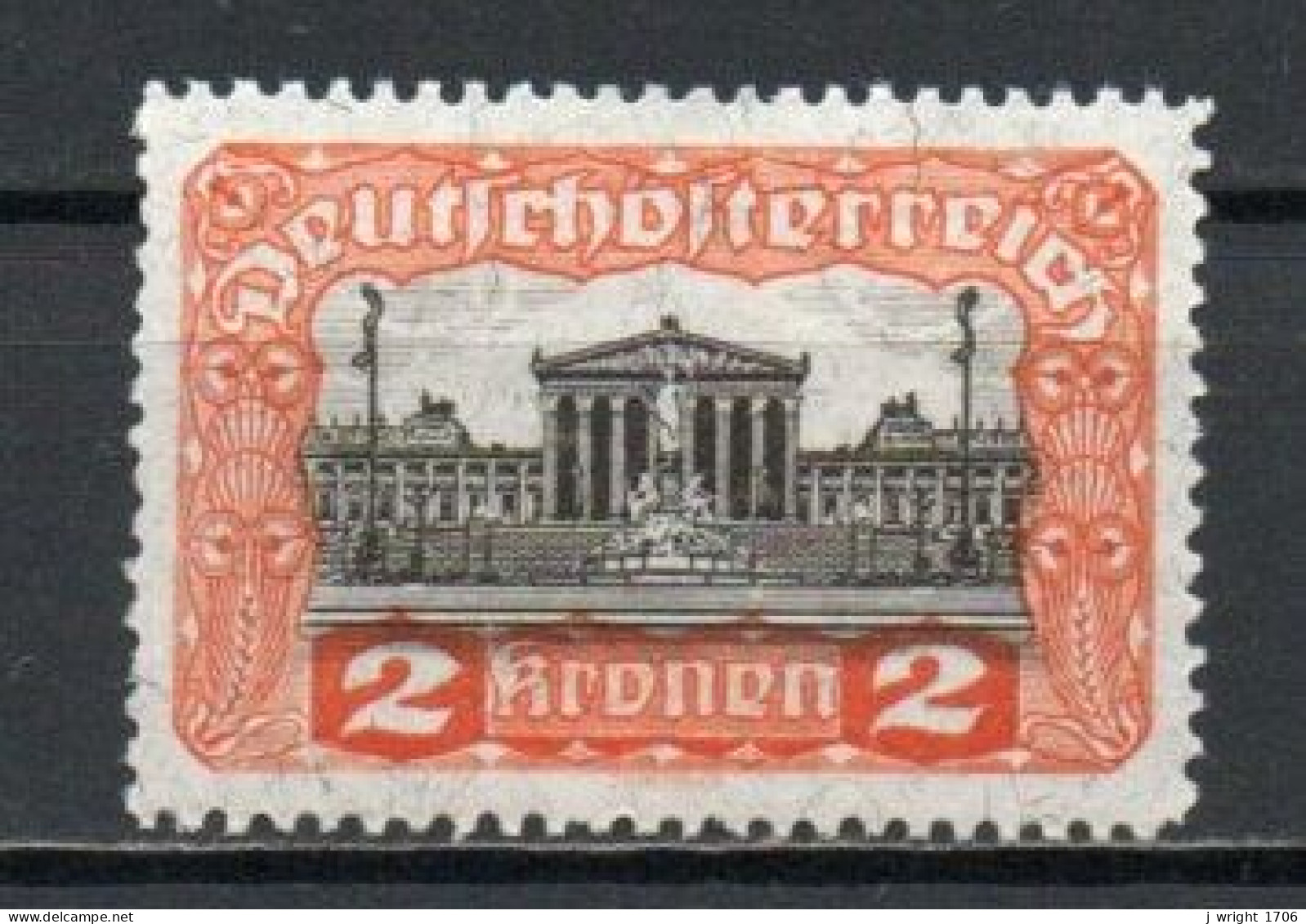 Austria, 1919, Parliament Building, 2kr/Perf 12½, MH - Unused Stamps