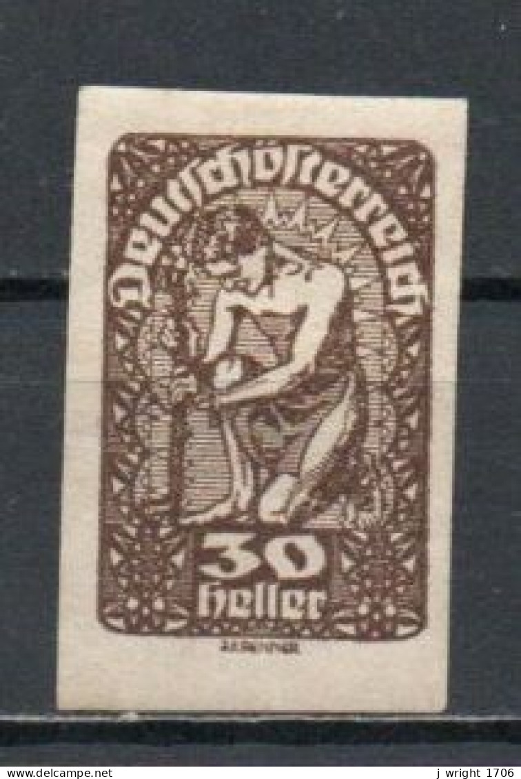 Austria, 1919, Allegory, 30h/Imperf, MH - Nuevos