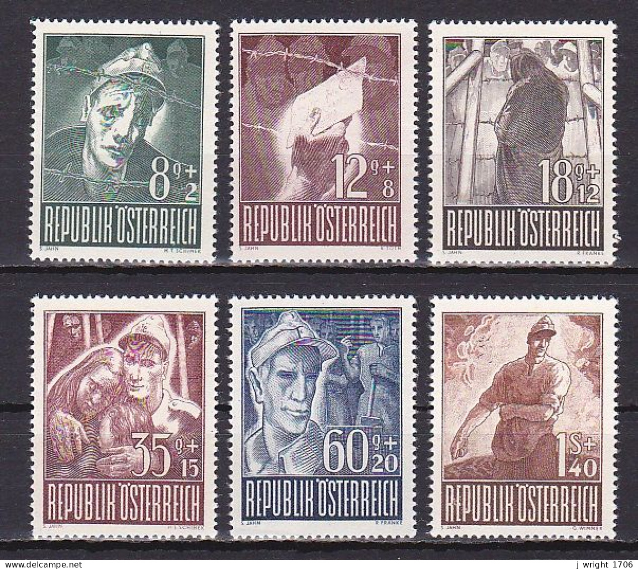 Austria, 1947, Prisoners Of War, Set, MNH - Unused Stamps