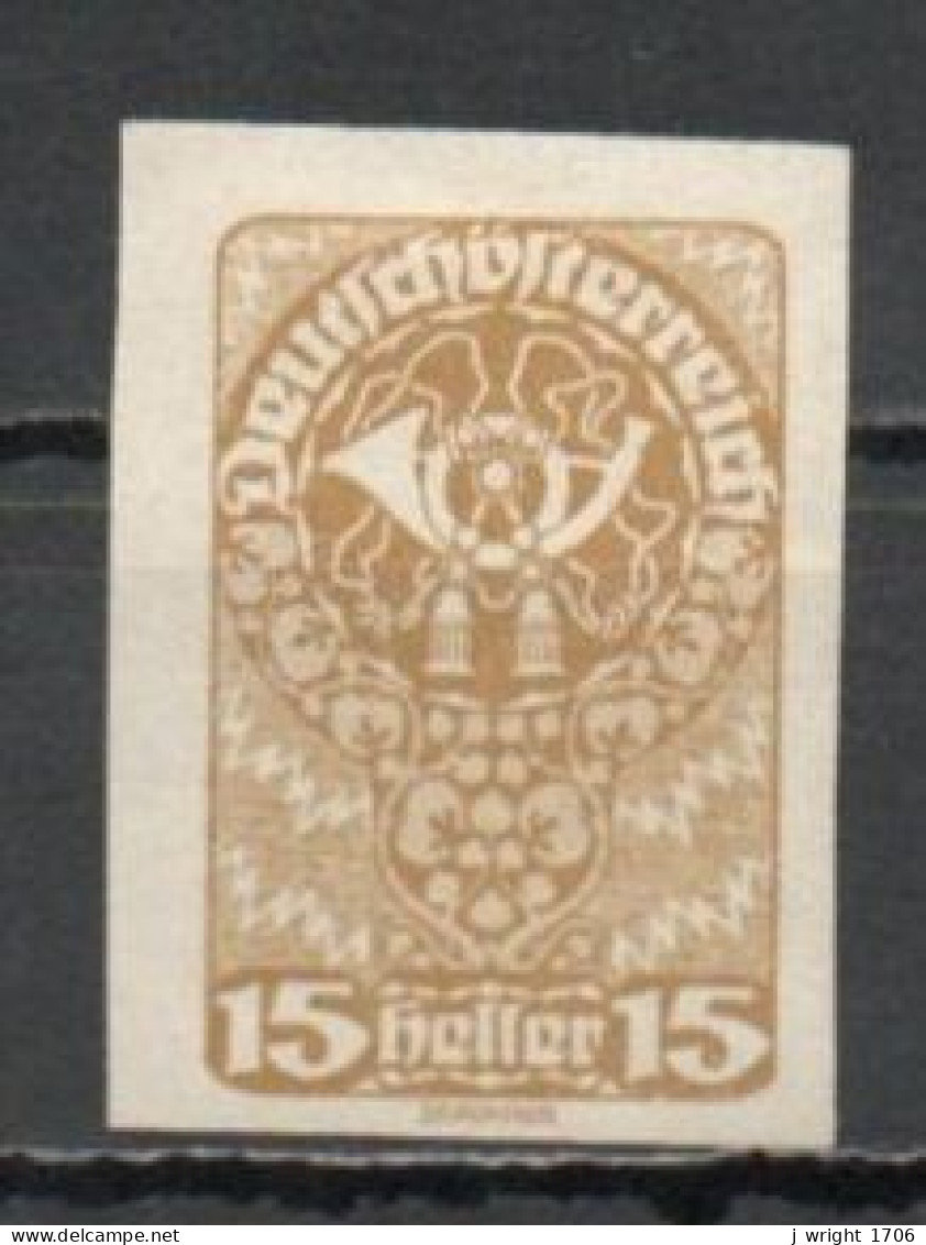 Austria, 1919, Posthorn, 15h/Imperf, MH - Nuovi