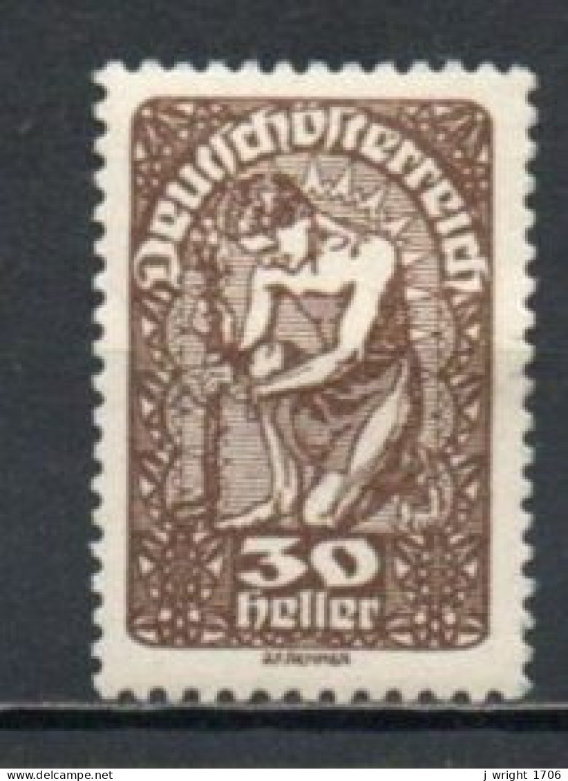 Austria, 1919, Allegory/White Paper, 30h, MH - Neufs