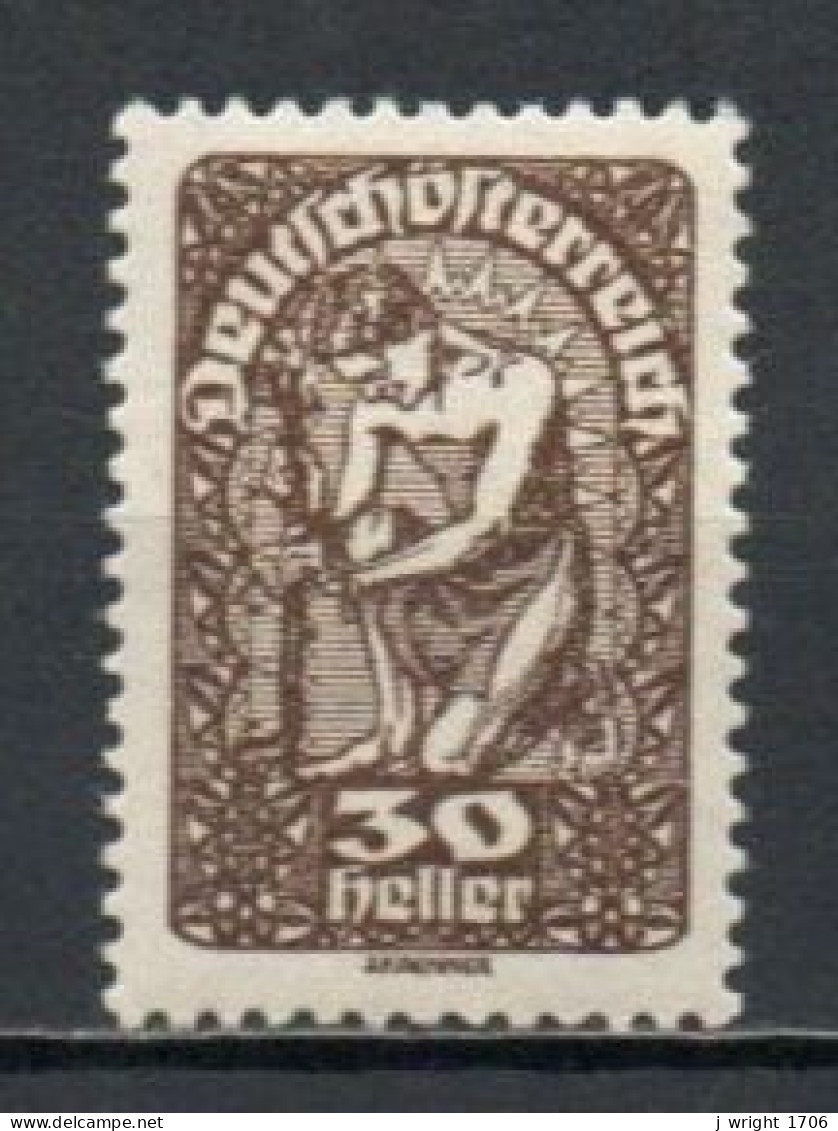 Austria, 1919, Allegory/White Paper, 30h, MH - Unused Stamps