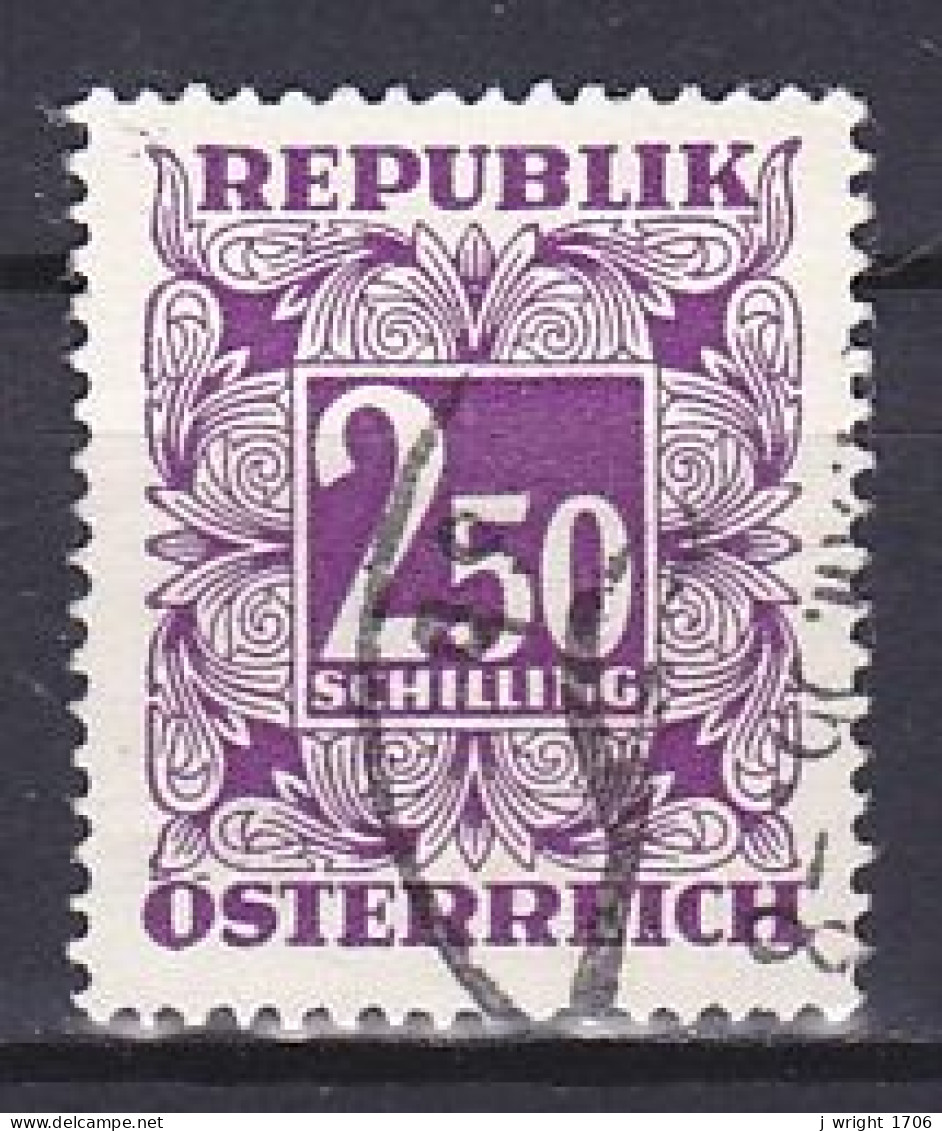 Austria, 1951, Numeral In Square Frame, 2.50s, USED - Segnatasse