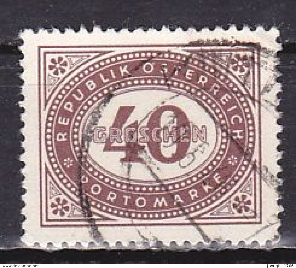 Austria, 1947, Numeral In Oval Frame, 40g, USED - Taxe
