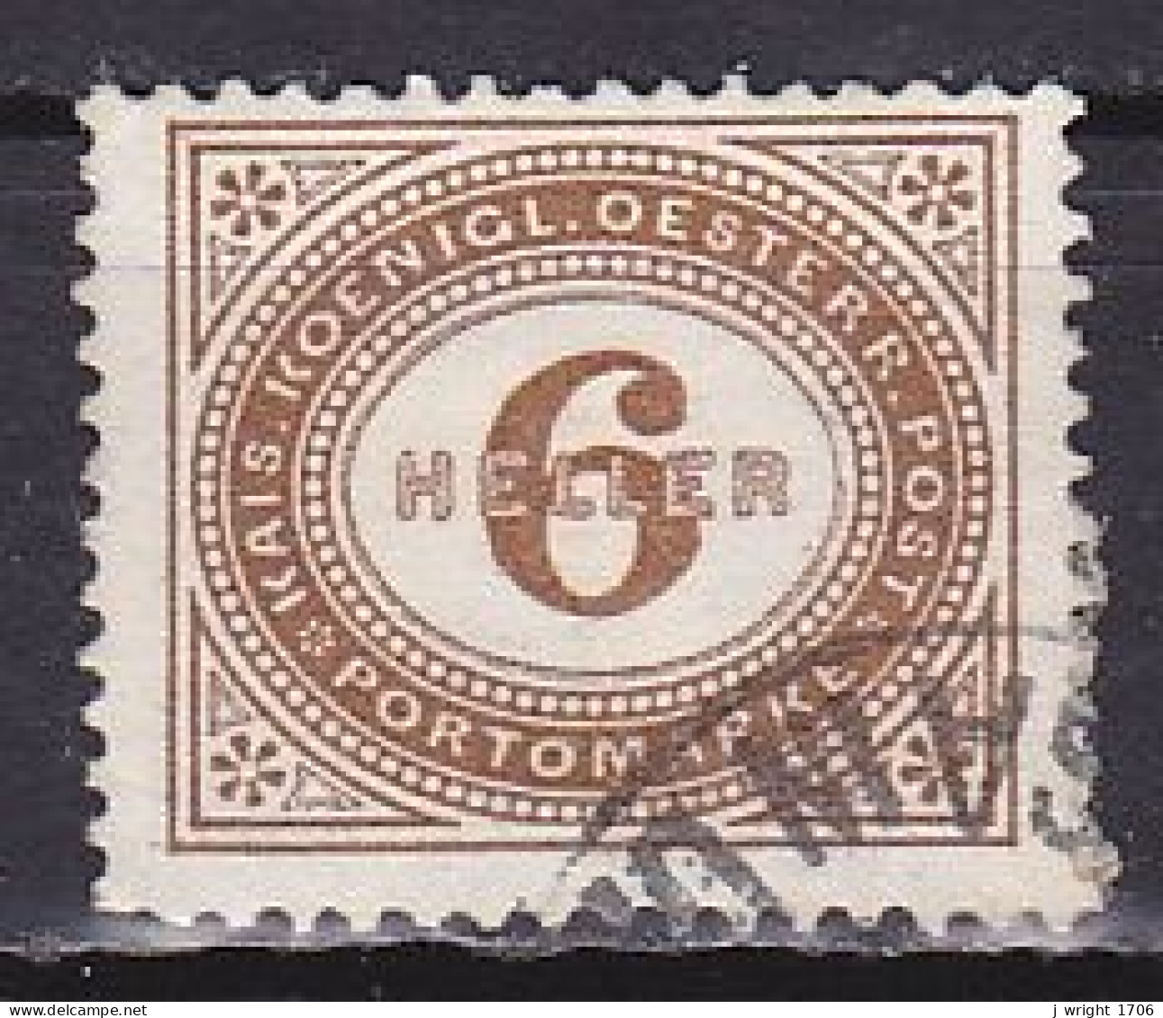 Austria, 1900, Numeral, 6h, USED - Strafport