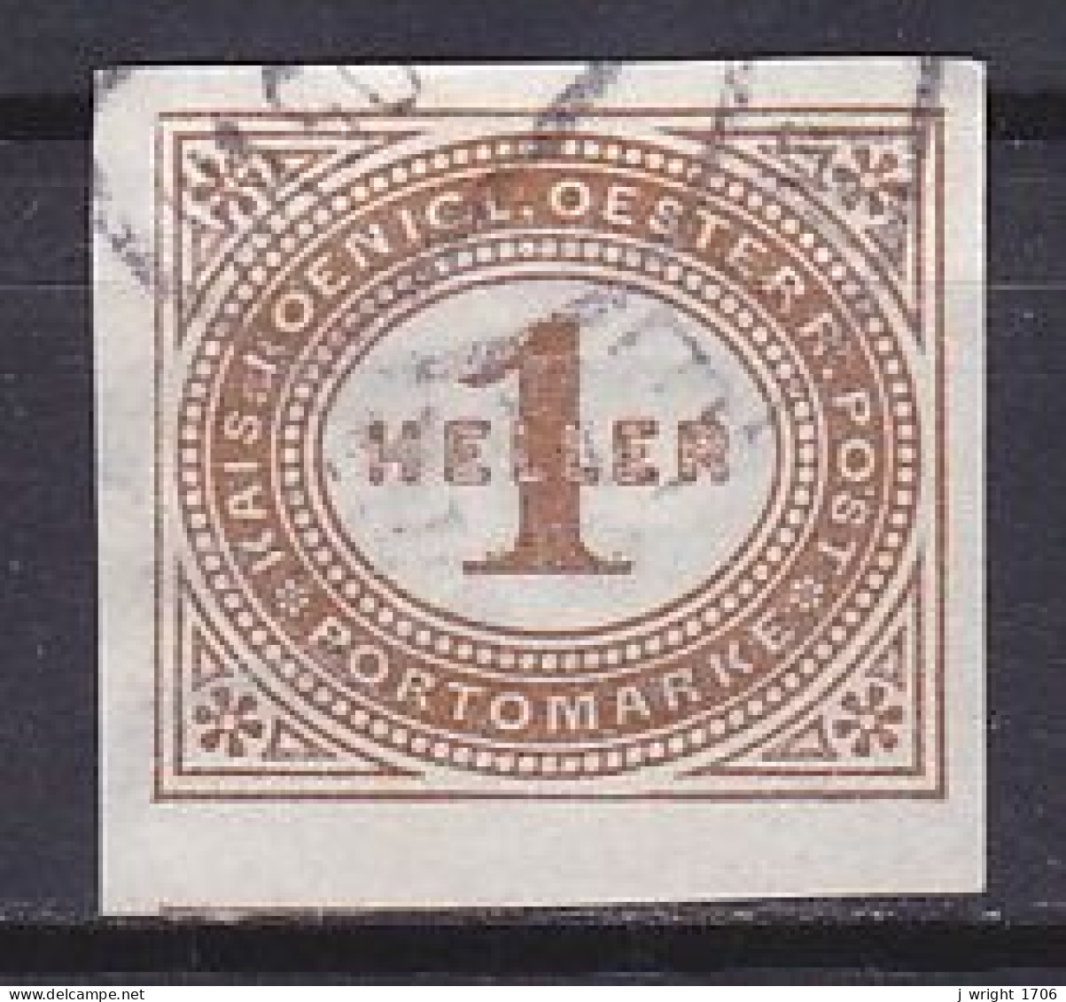 Austria, 1899, Numeral/Imperf, 1h, USED - Impuestos