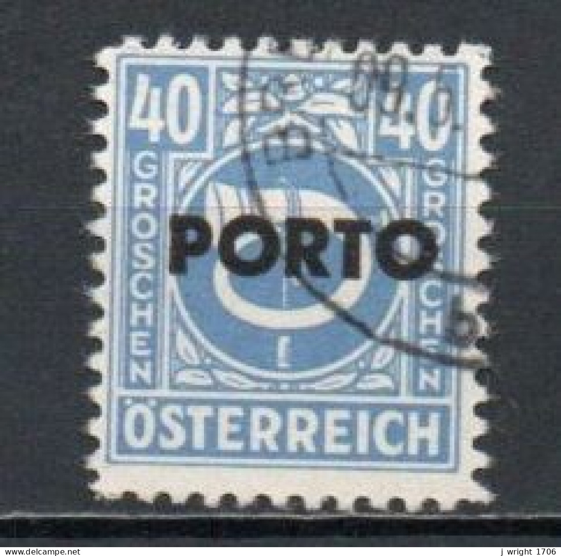 Austria, 1946, Posthorn Overprinted, 40g, CTO - Taxe