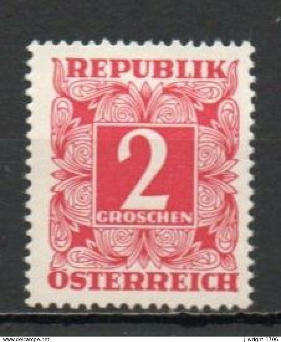 Austria, 1949, Numeral In Square Frame, 2g, MH - Strafport