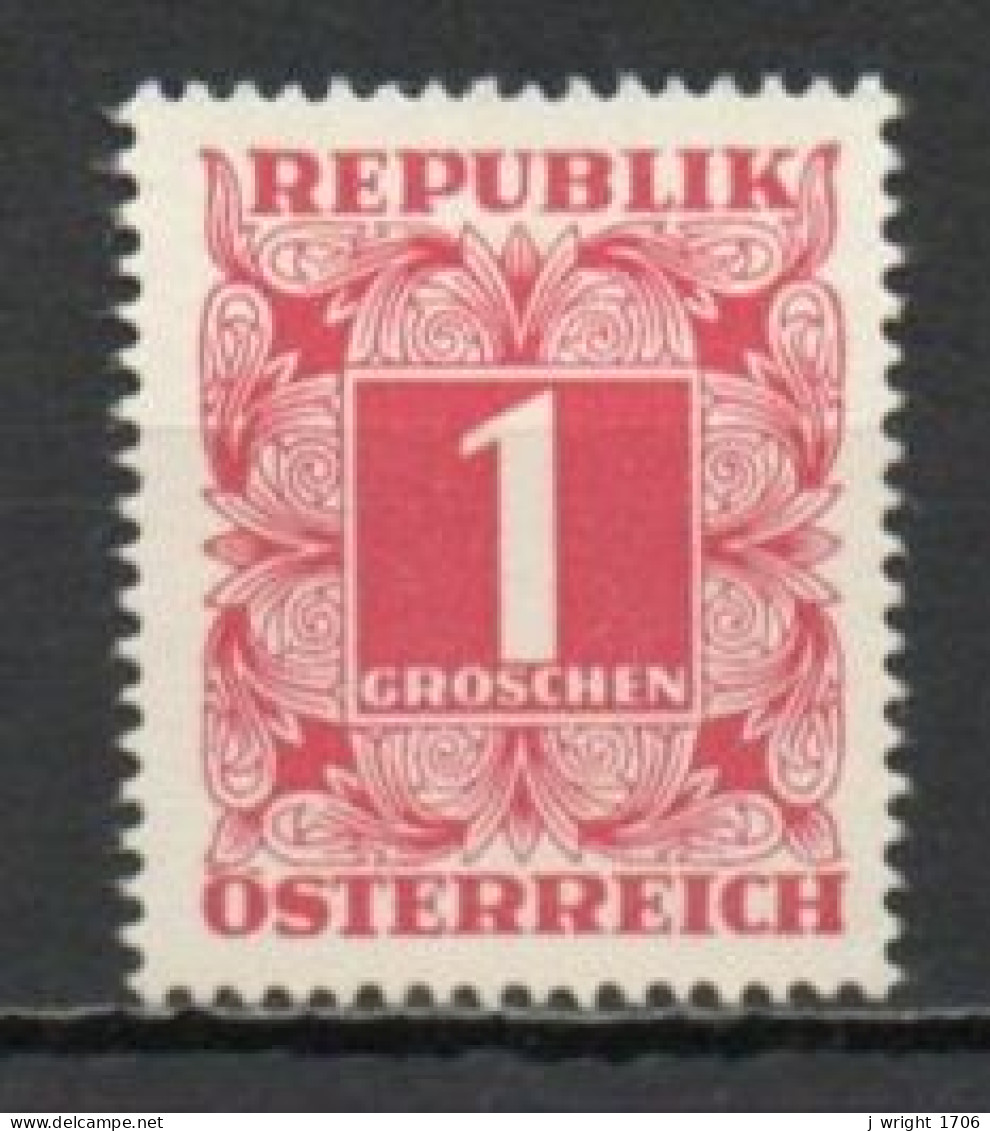 Austria, 1949, Numeral In Square Frame, 1g, MH - Postage Due