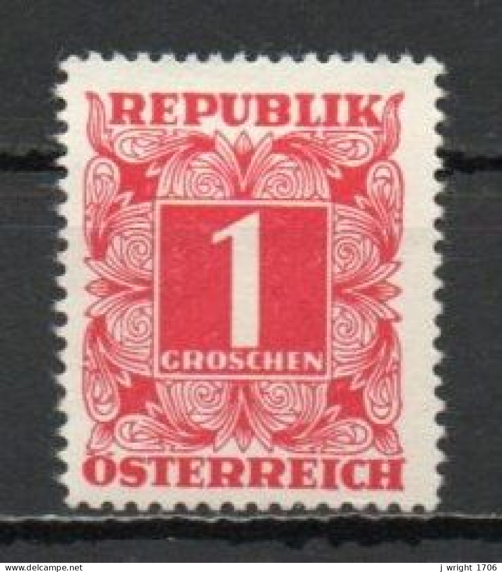 Austria, 1949, Numeral In Square Frame, 1g, MH - Strafport